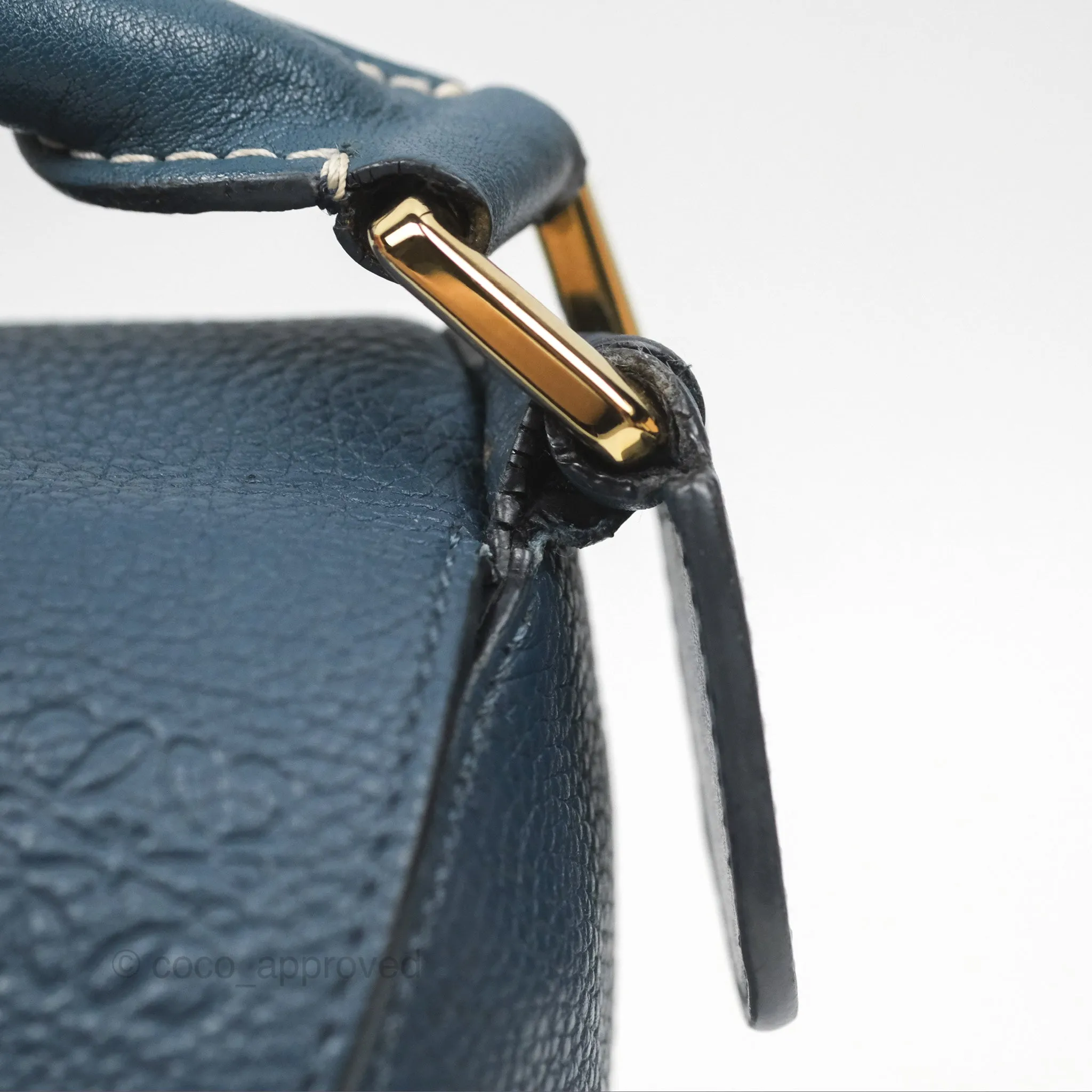 Loewe Small Puzzle Bag Navy Grained Calfskin