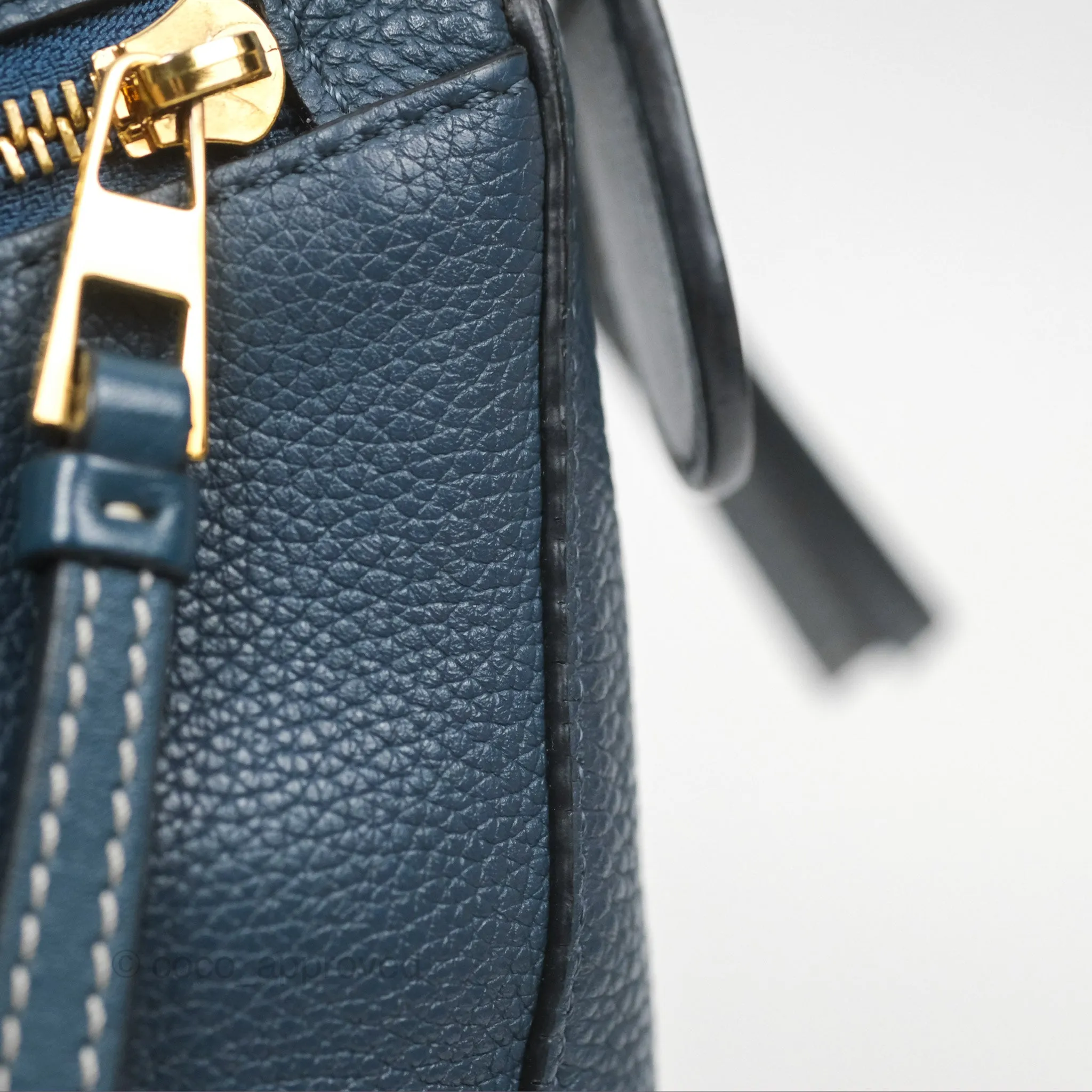 Loewe Small Puzzle Bag Navy Grained Calfskin