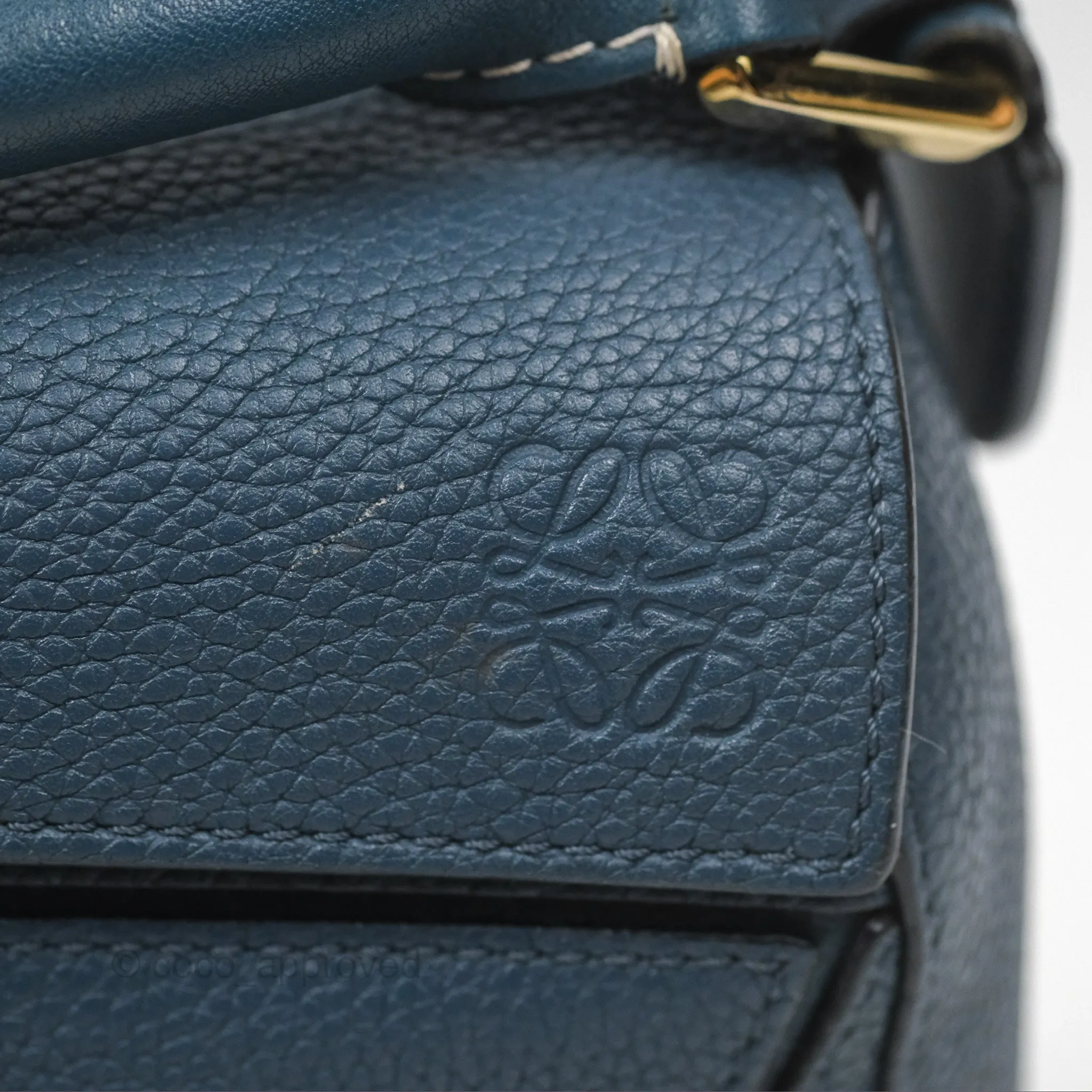 Loewe Small Puzzle Bag Navy Grained Calfskin