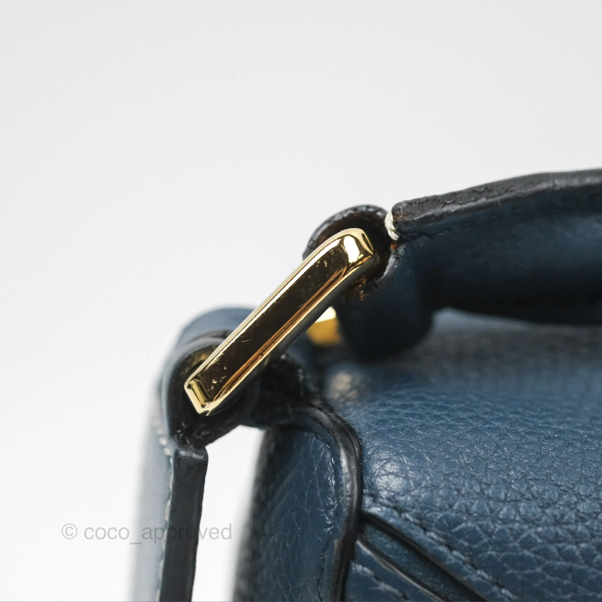 Loewe Small Puzzle Bag Navy Grained Calfskin