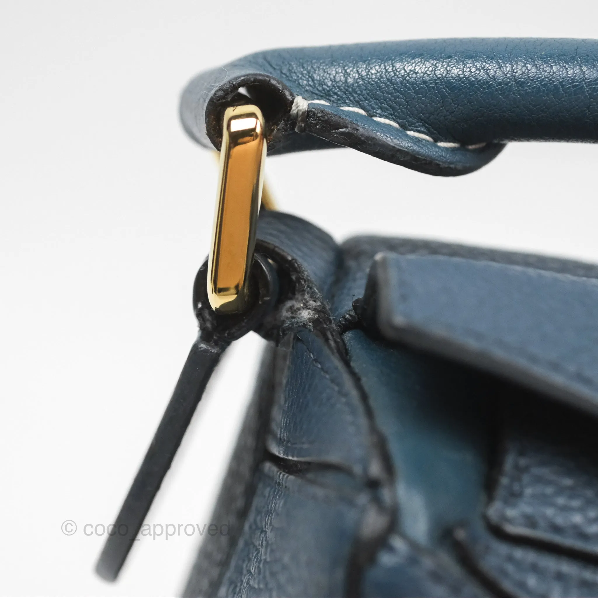 Loewe Small Puzzle Bag Navy Grained Calfskin
