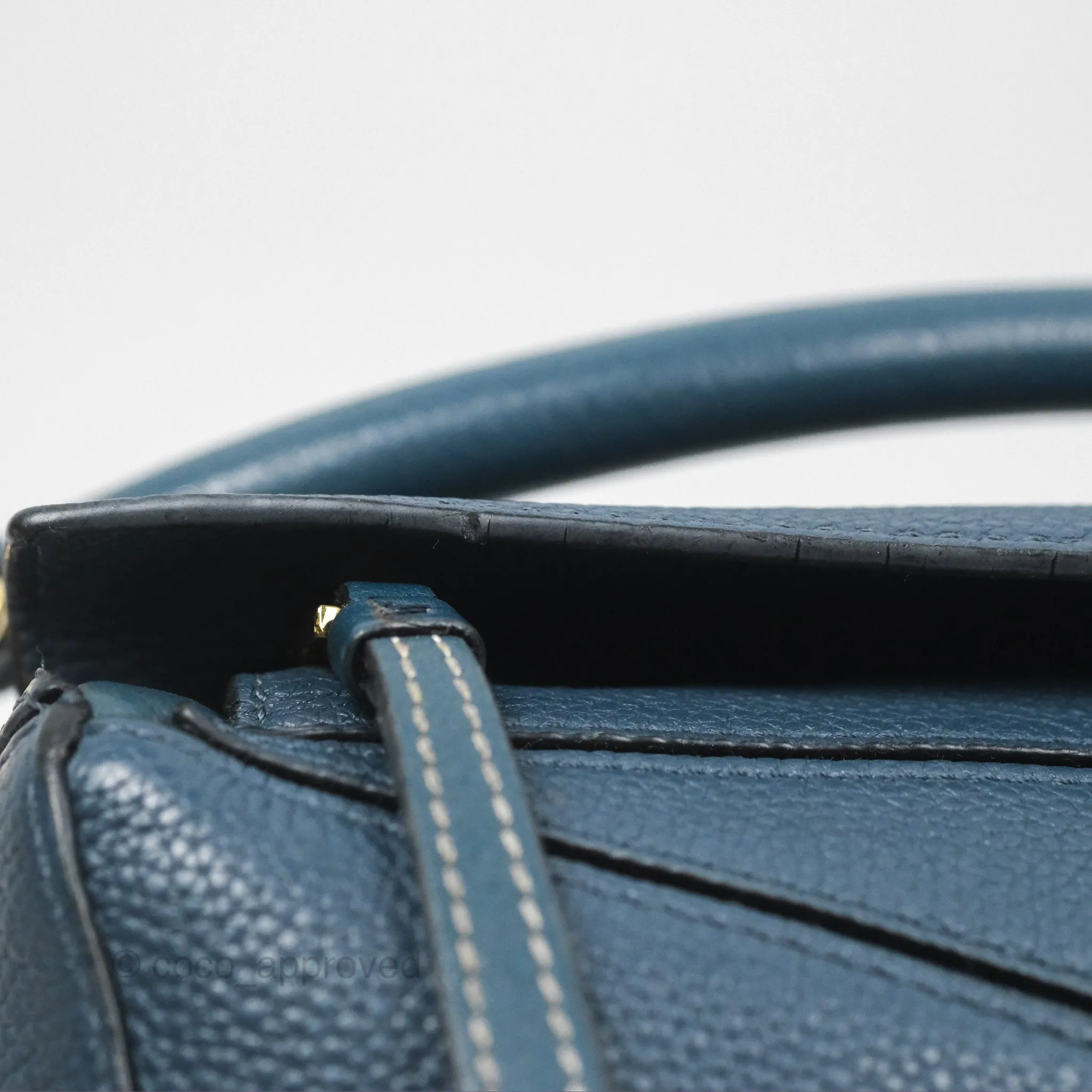 Loewe Small Puzzle Bag Navy Grained Calfskin