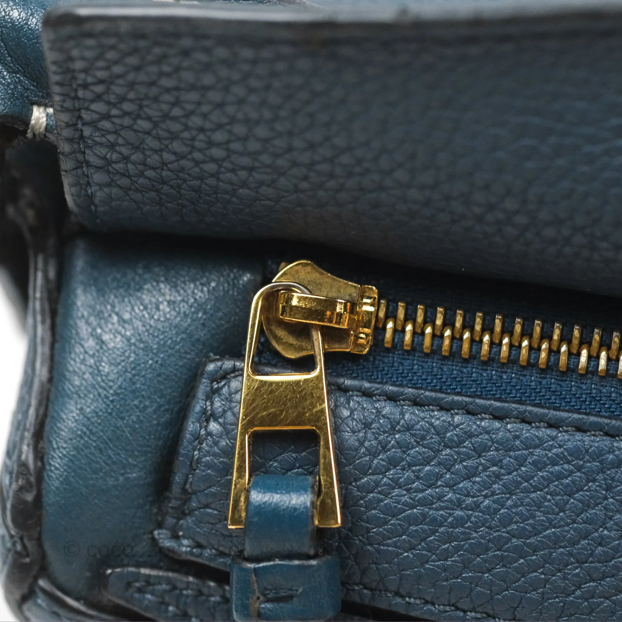 Loewe Small Puzzle Bag Navy Grained Calfskin