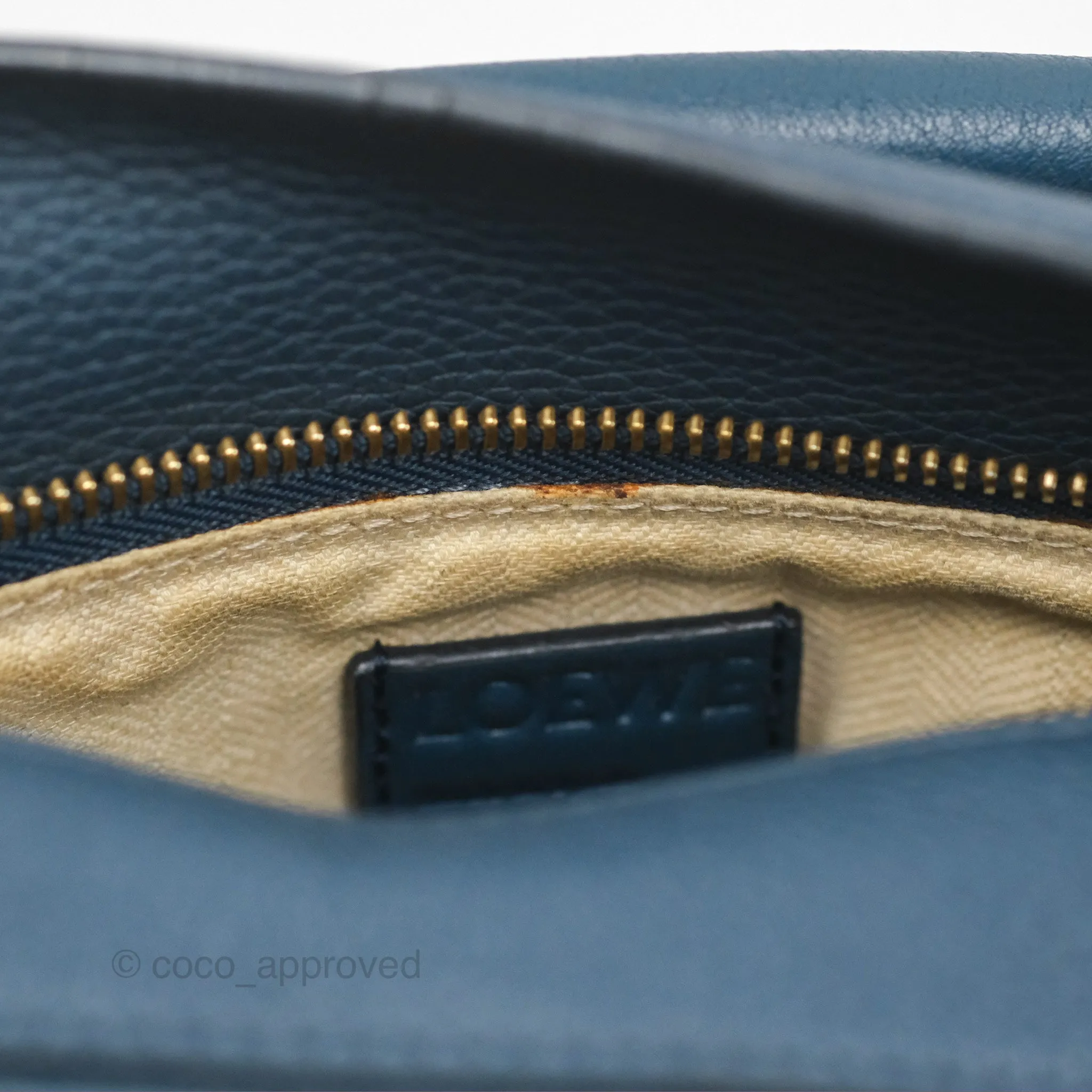 Loewe Small Puzzle Bag Navy Grained Calfskin