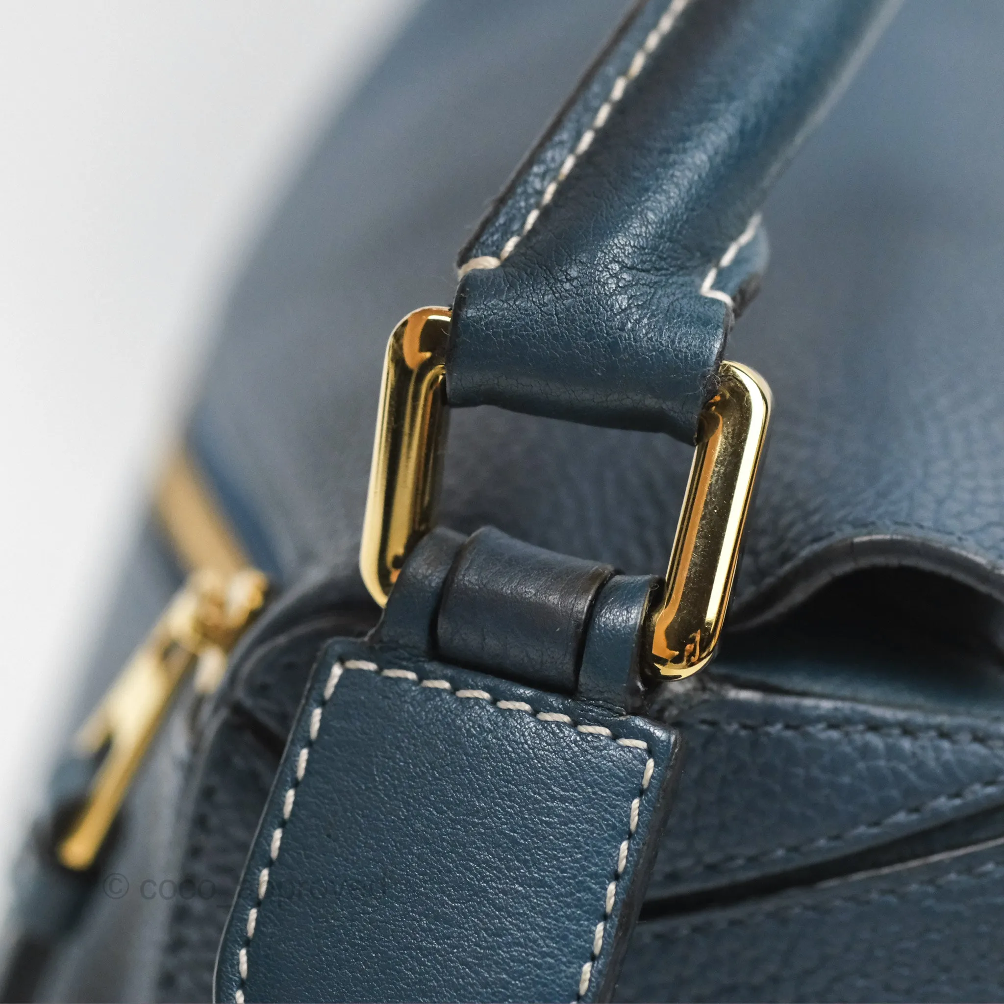 Loewe Small Puzzle Bag Navy Grained Calfskin