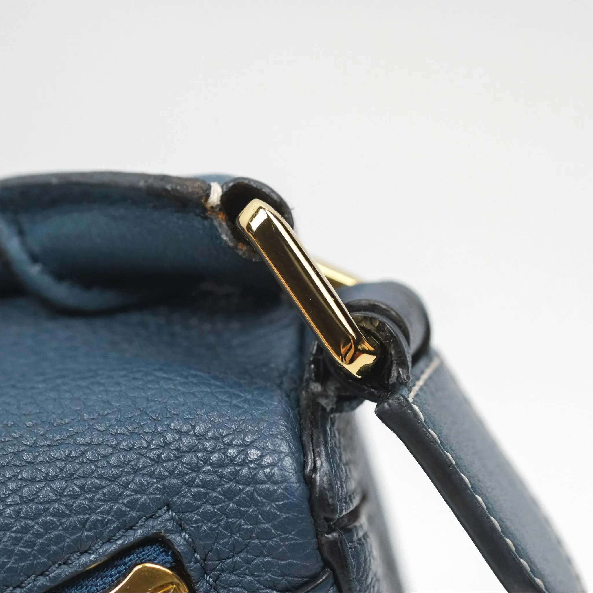 Loewe Small Puzzle Bag Navy Grained Calfskin