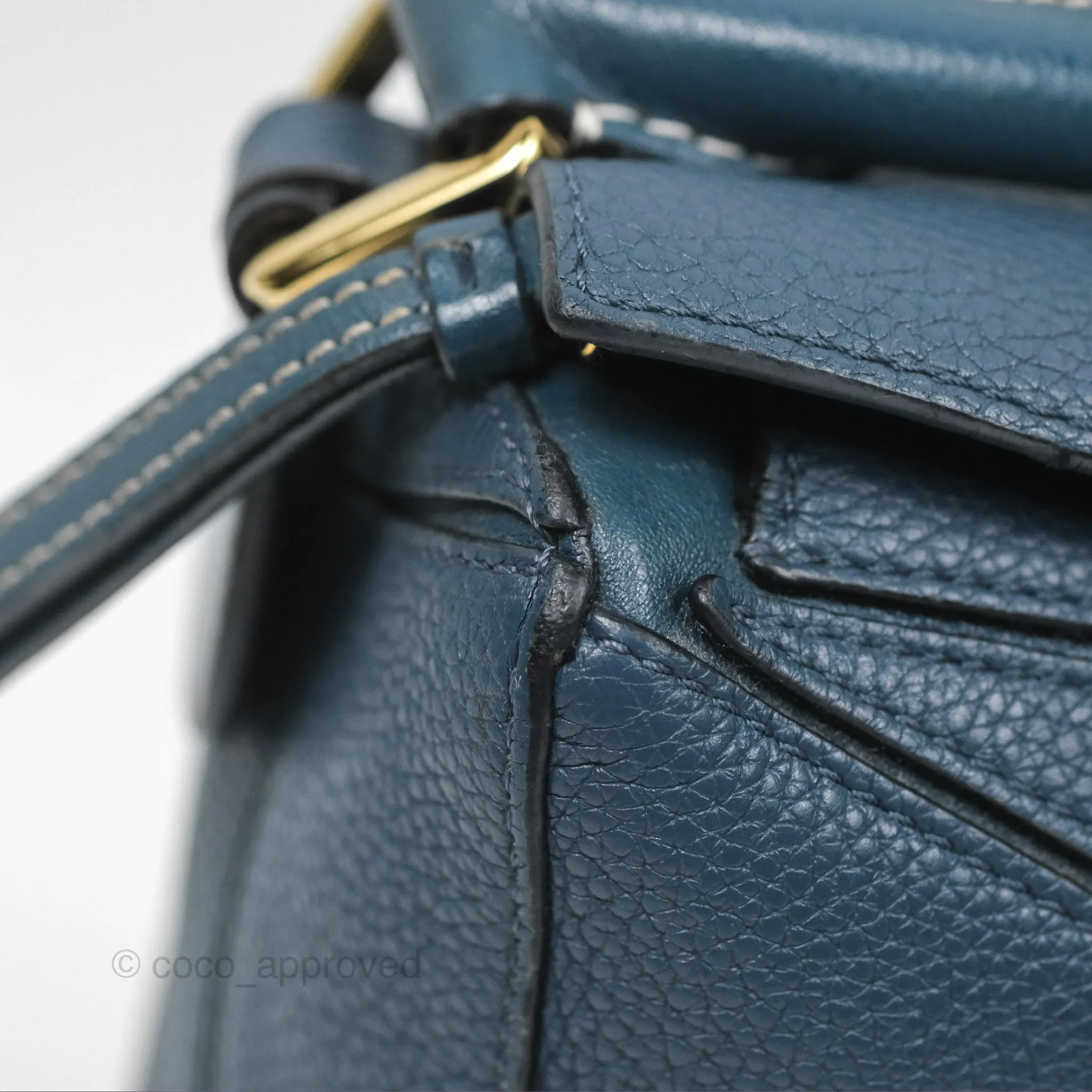 Loewe Small Puzzle Bag Navy Grained Calfskin