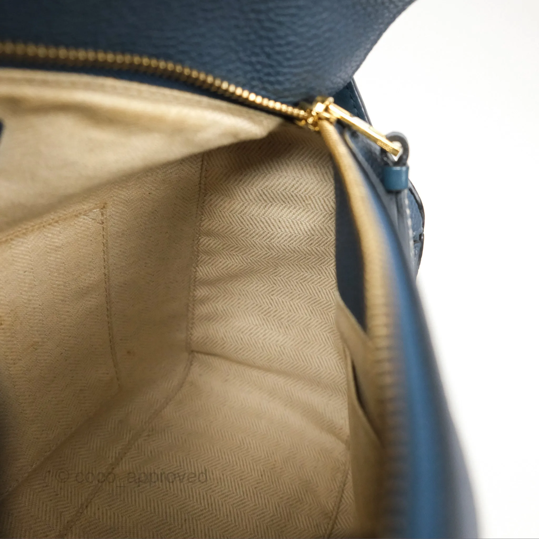Loewe Small Puzzle Bag Navy Grained Calfskin