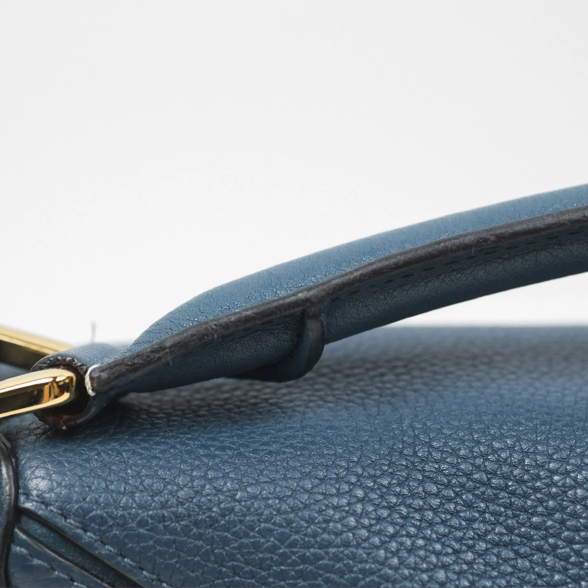 Loewe Small Puzzle Bag Navy Grained Calfskin