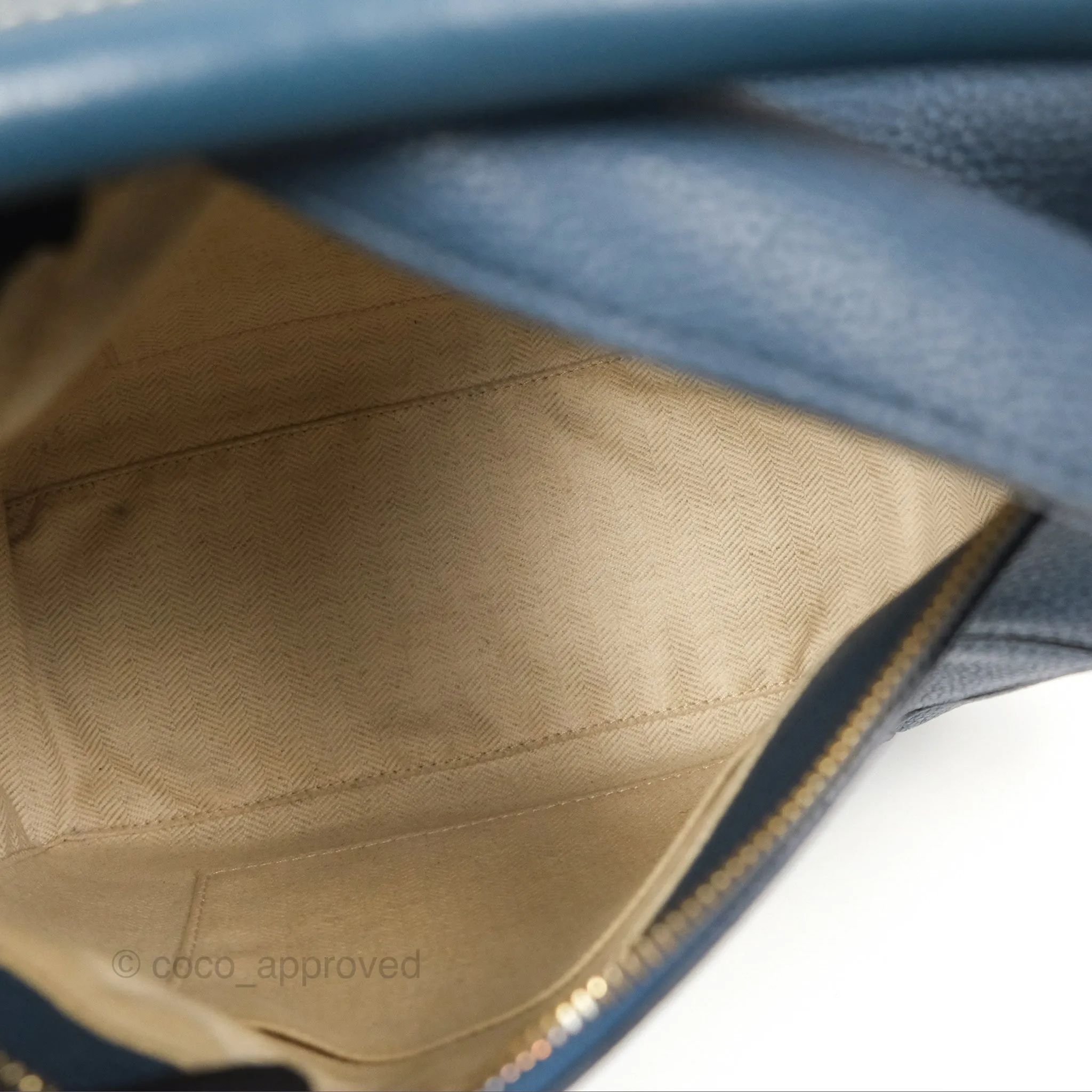 Loewe Small Puzzle Bag Navy Grained Calfskin