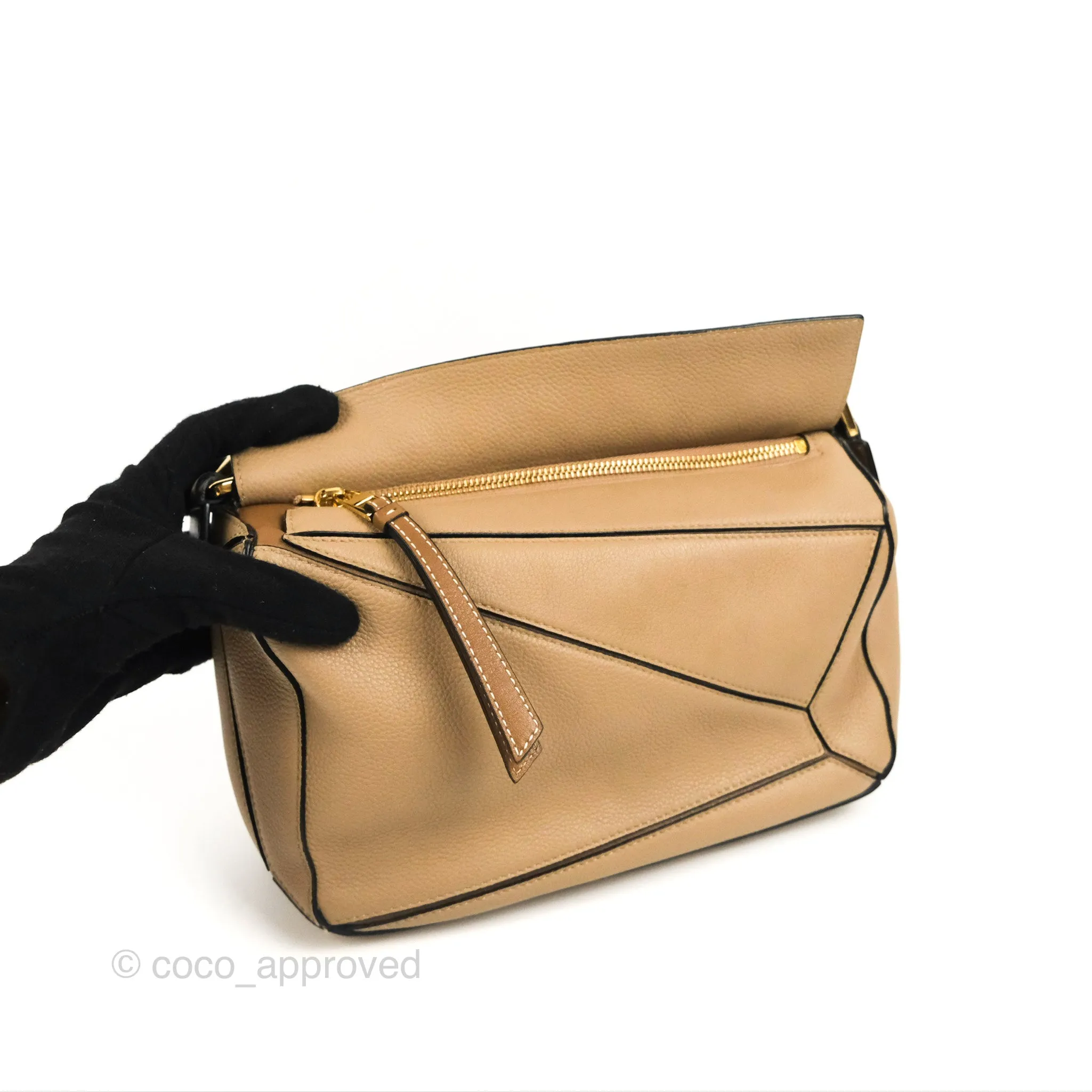 Loewe Small Puzzle Bag Sand Grained Calfskin