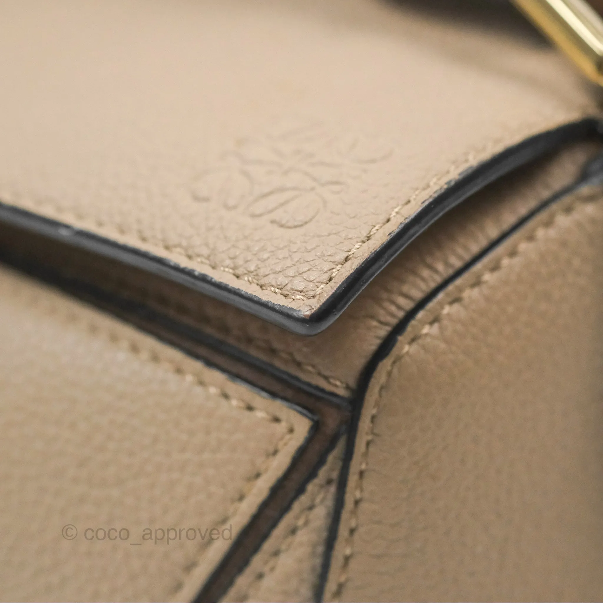 Loewe Small Puzzle Bag Sand Mink Grained Calfskin