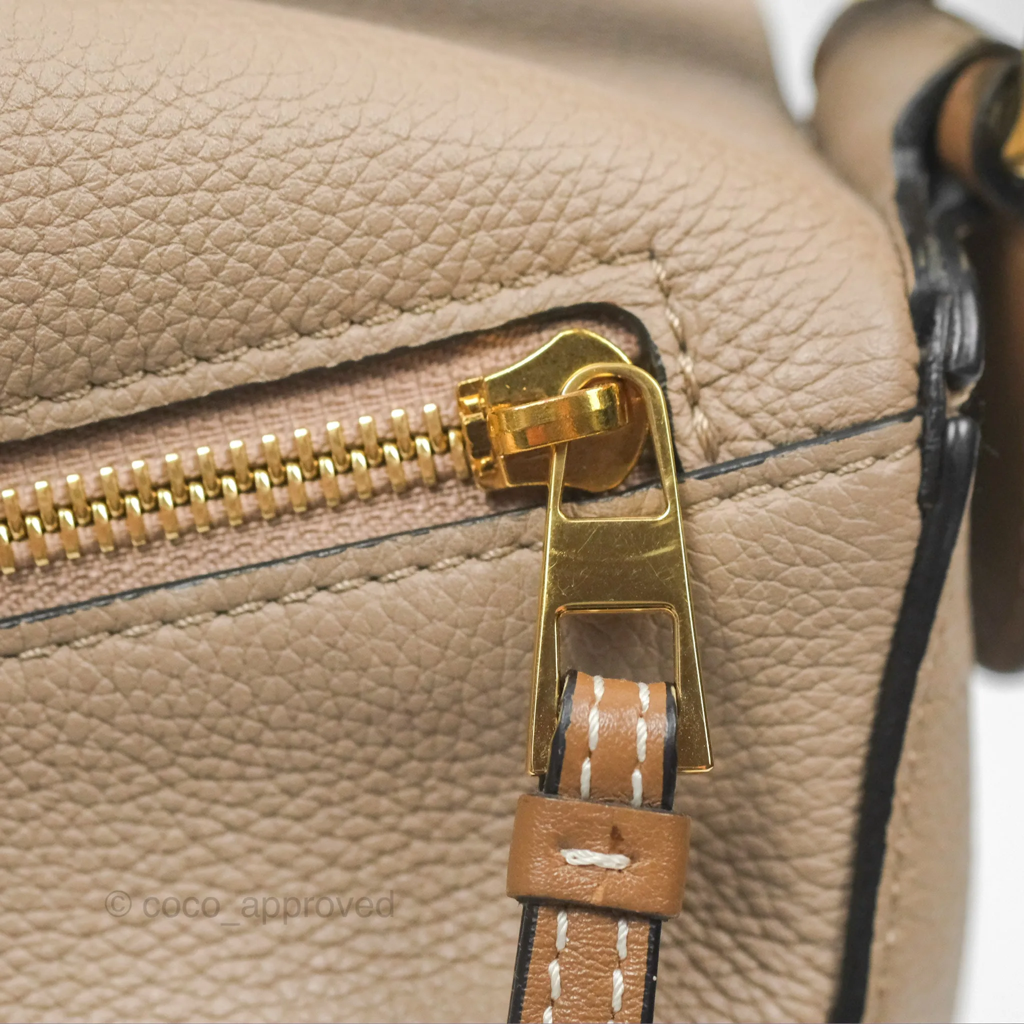 Loewe Small Puzzle Bag Sand Mink Grained Calfskin