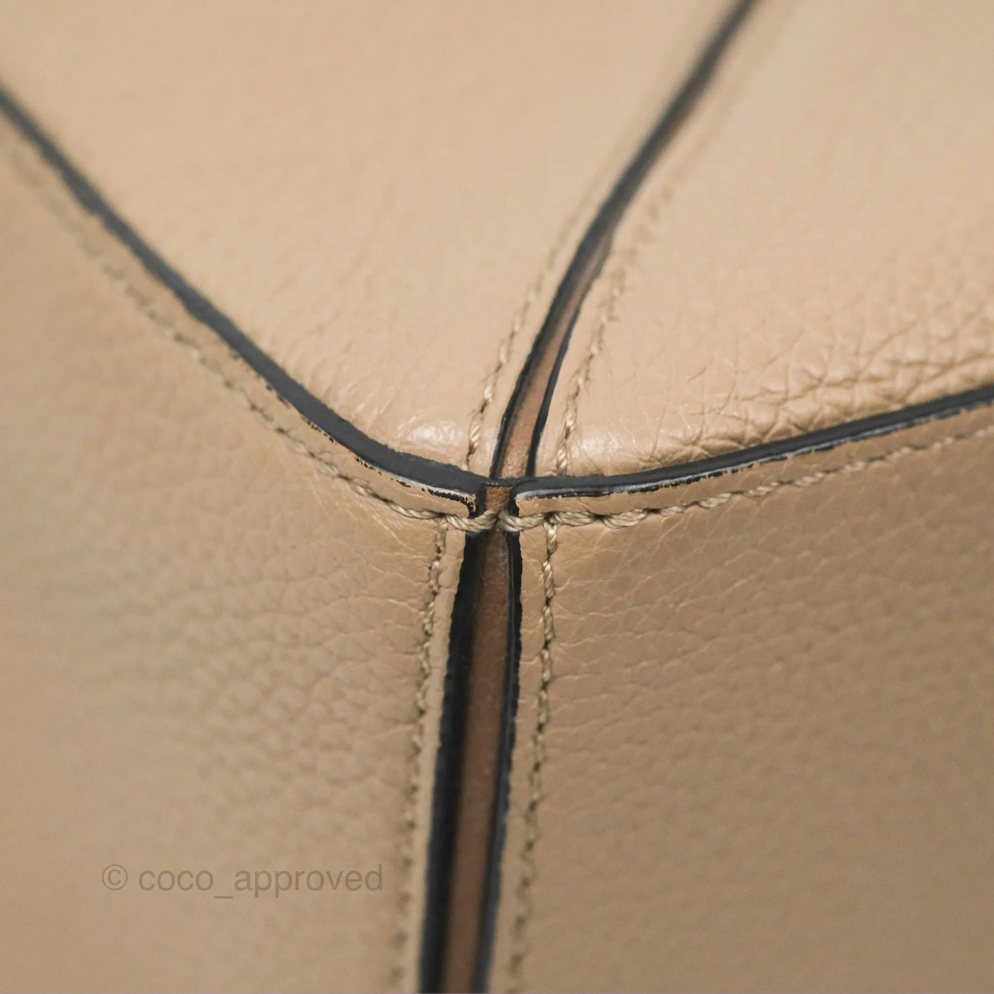 Loewe Small Puzzle Bag Sand Mink Grained Calfskin