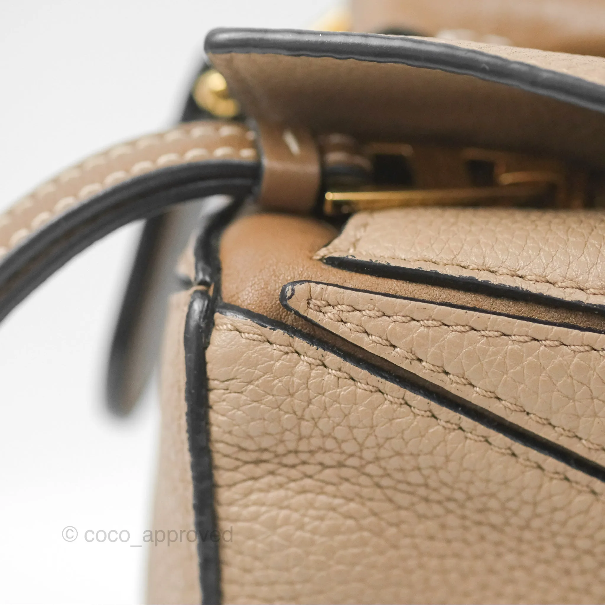 Loewe Small Puzzle Bag Sand Mink Grained Calfskin