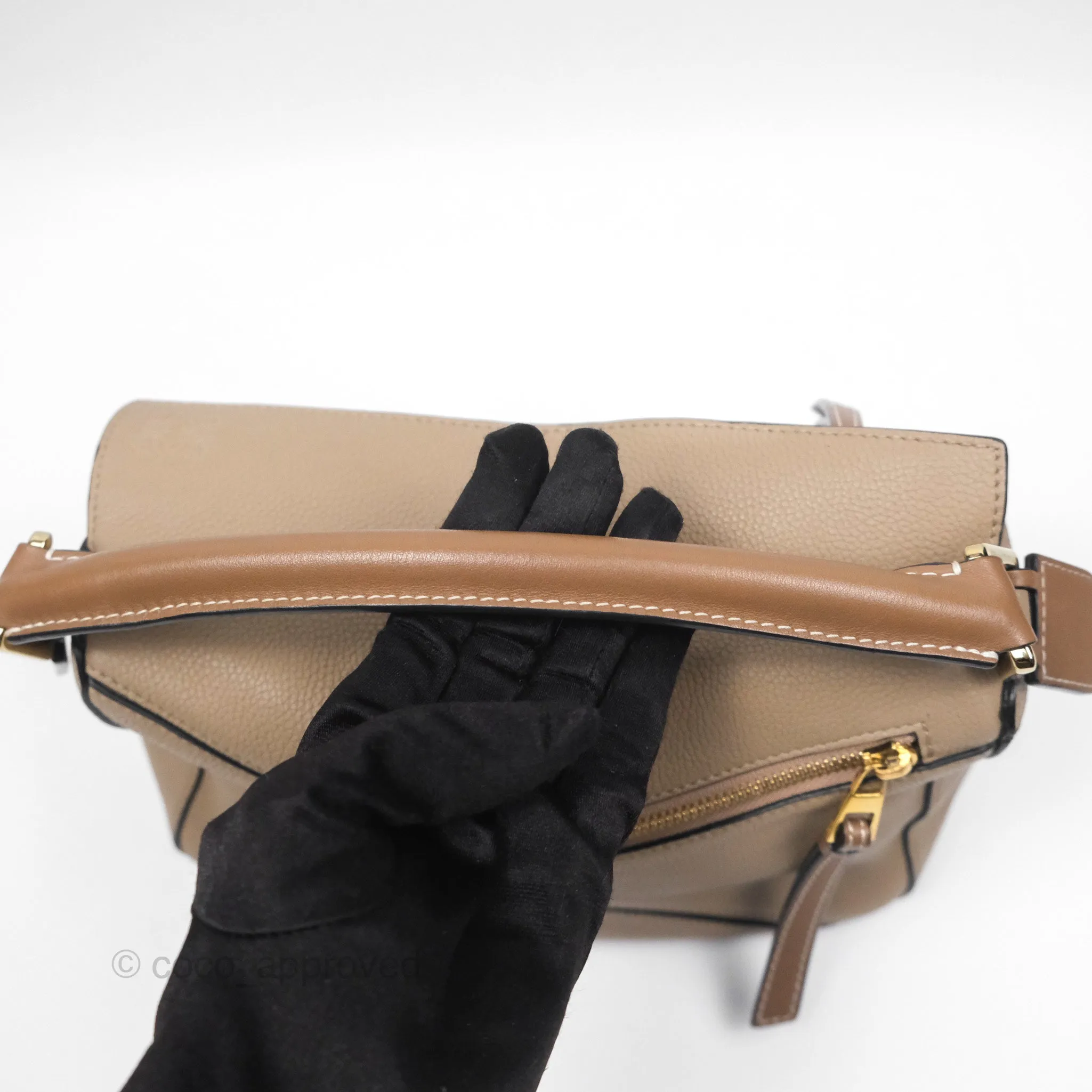Loewe Small Puzzle Bag Sand Mink Grained Calfskin