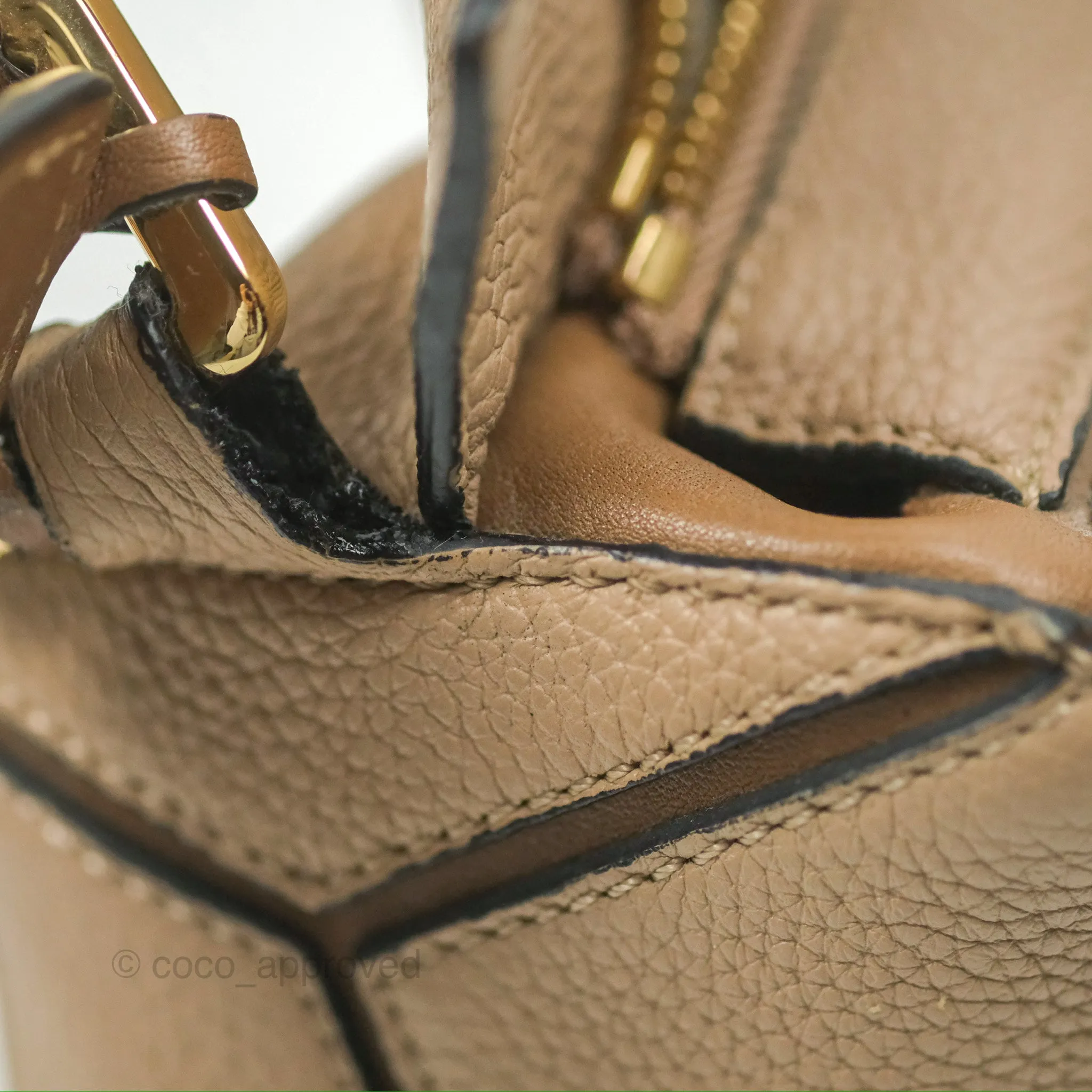 Loewe Small Puzzle Bag Sand Mink Grained Calfskin