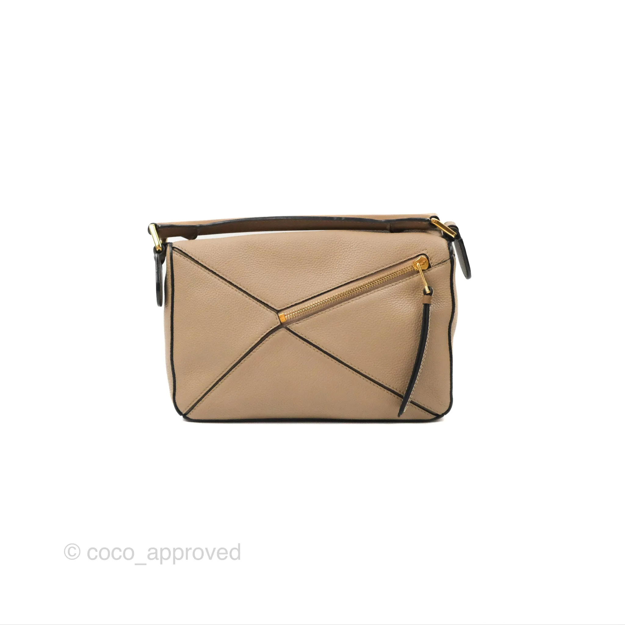 Loewe Small Puzzle Bag Sand Mink Grained Calfskin