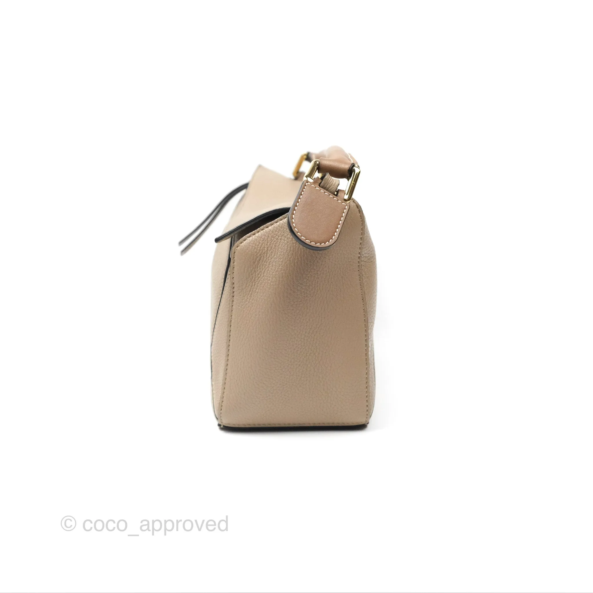 Loewe Small Puzzle Bag Sand Mink Grained Calfskin
