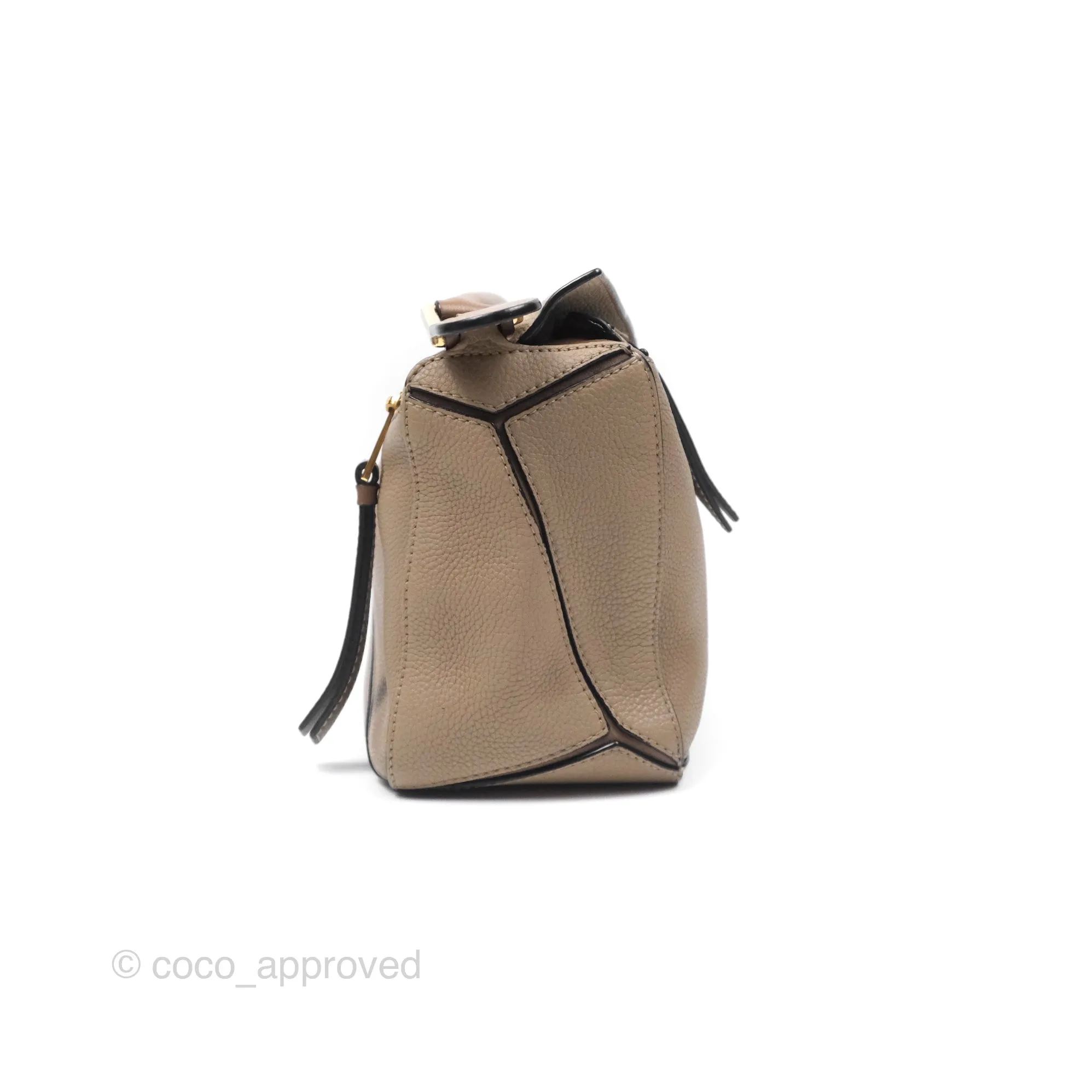 Loewe Small Puzzle Bag Sand Mink Grained Calfskin