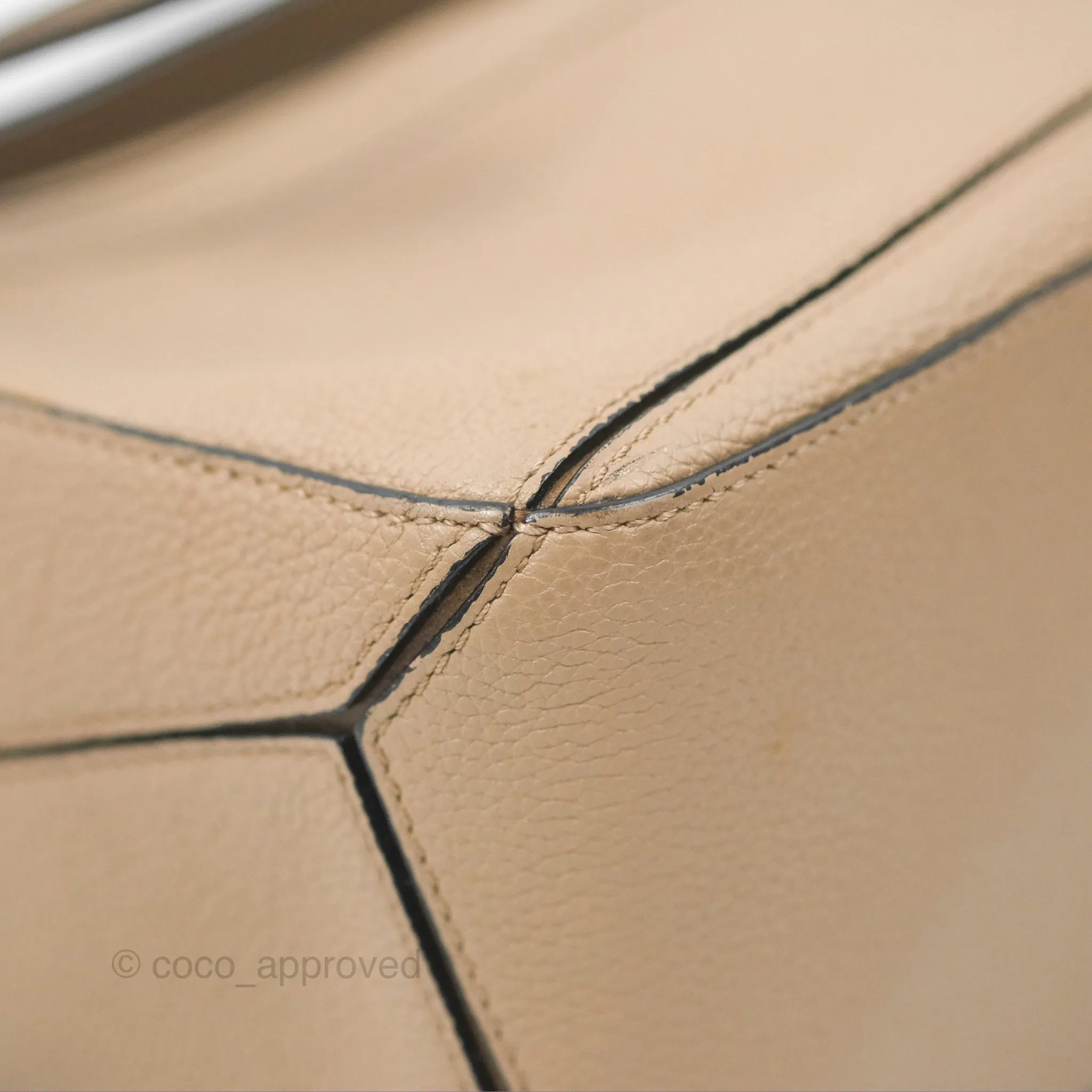 Loewe Small Puzzle Bag Sand Mink Grained Calfskin