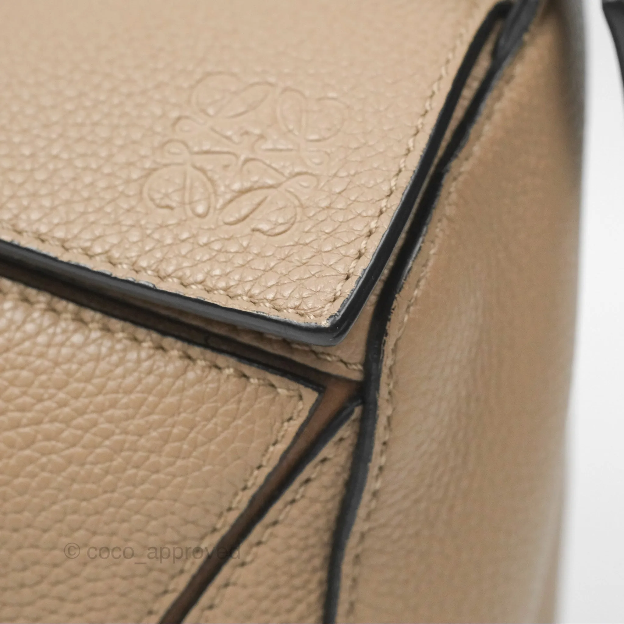 Loewe Small Puzzle Bag Sand Mink Grained Calfskin