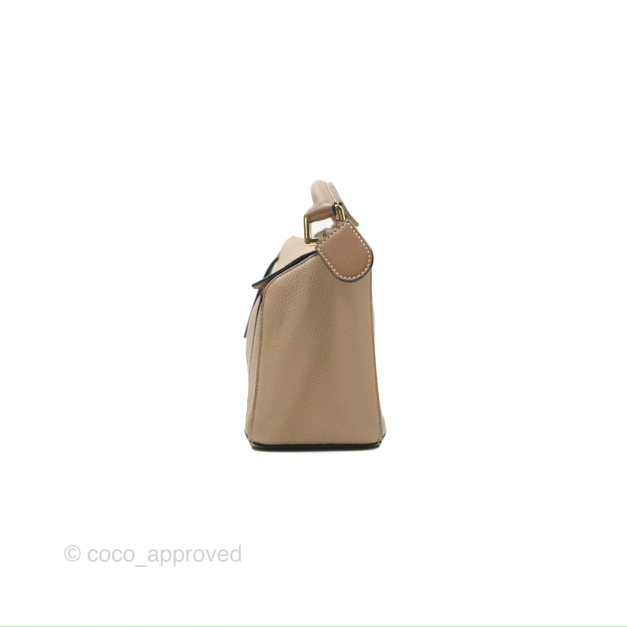 Loewe Small Puzzle Bag Sand Mink Grained Calfskin