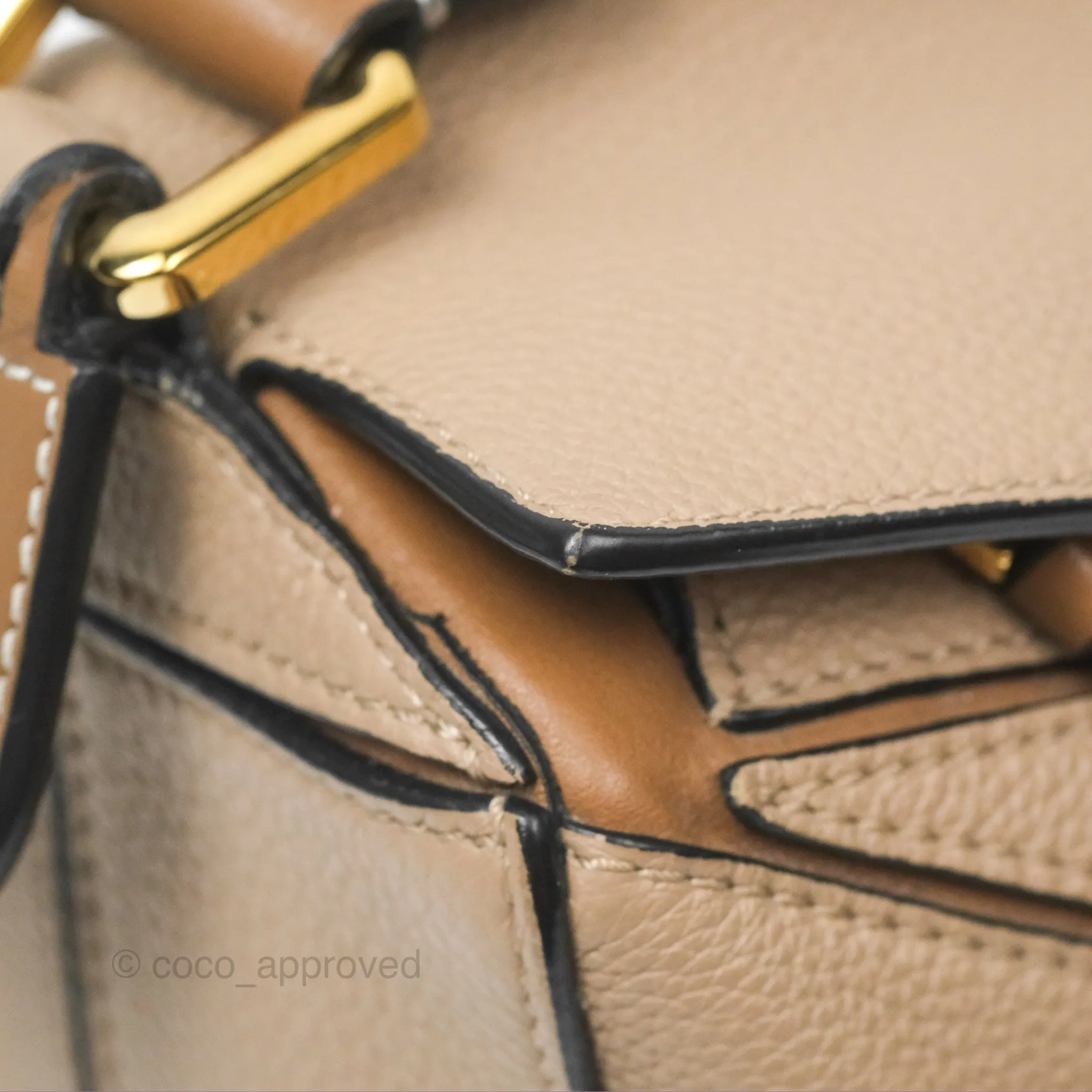 Loewe Small Puzzle Bag Sand Mink Grained Calfskin