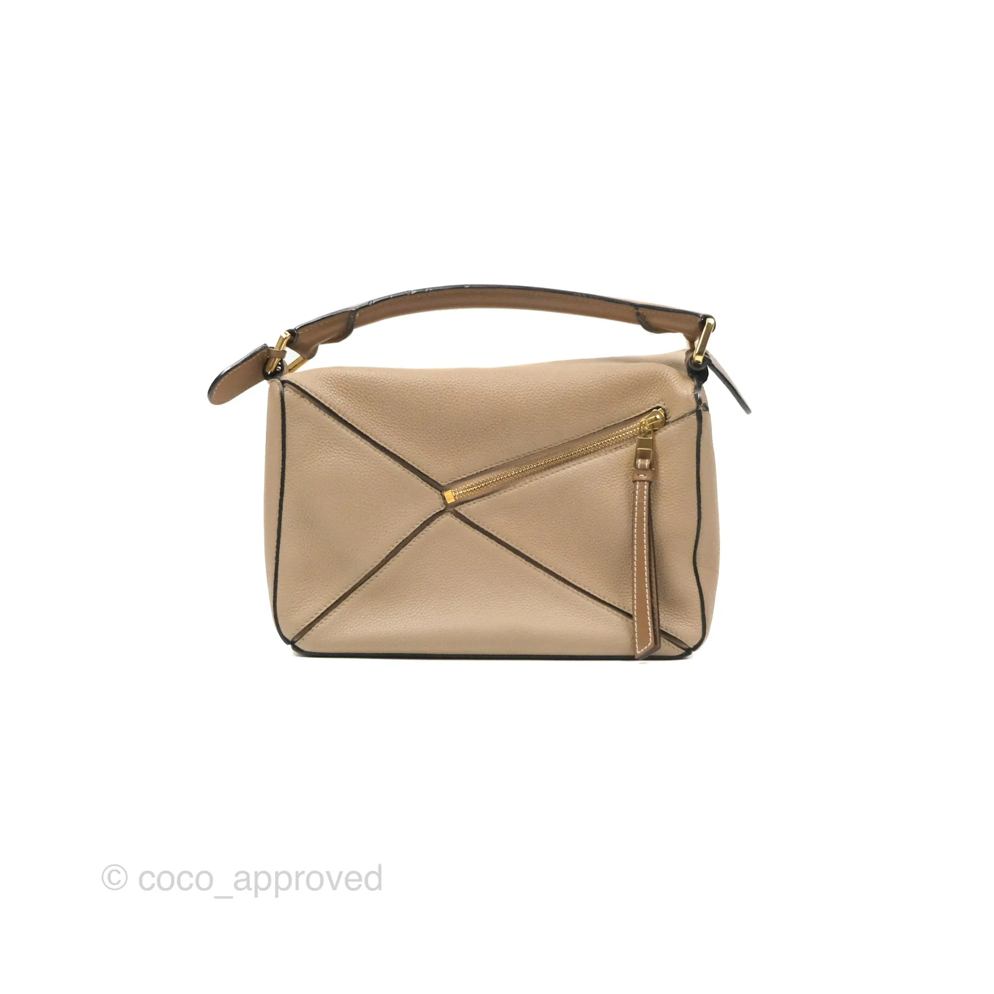 Loewe Small Puzzle Bag Sand Mink Grained Calfskin