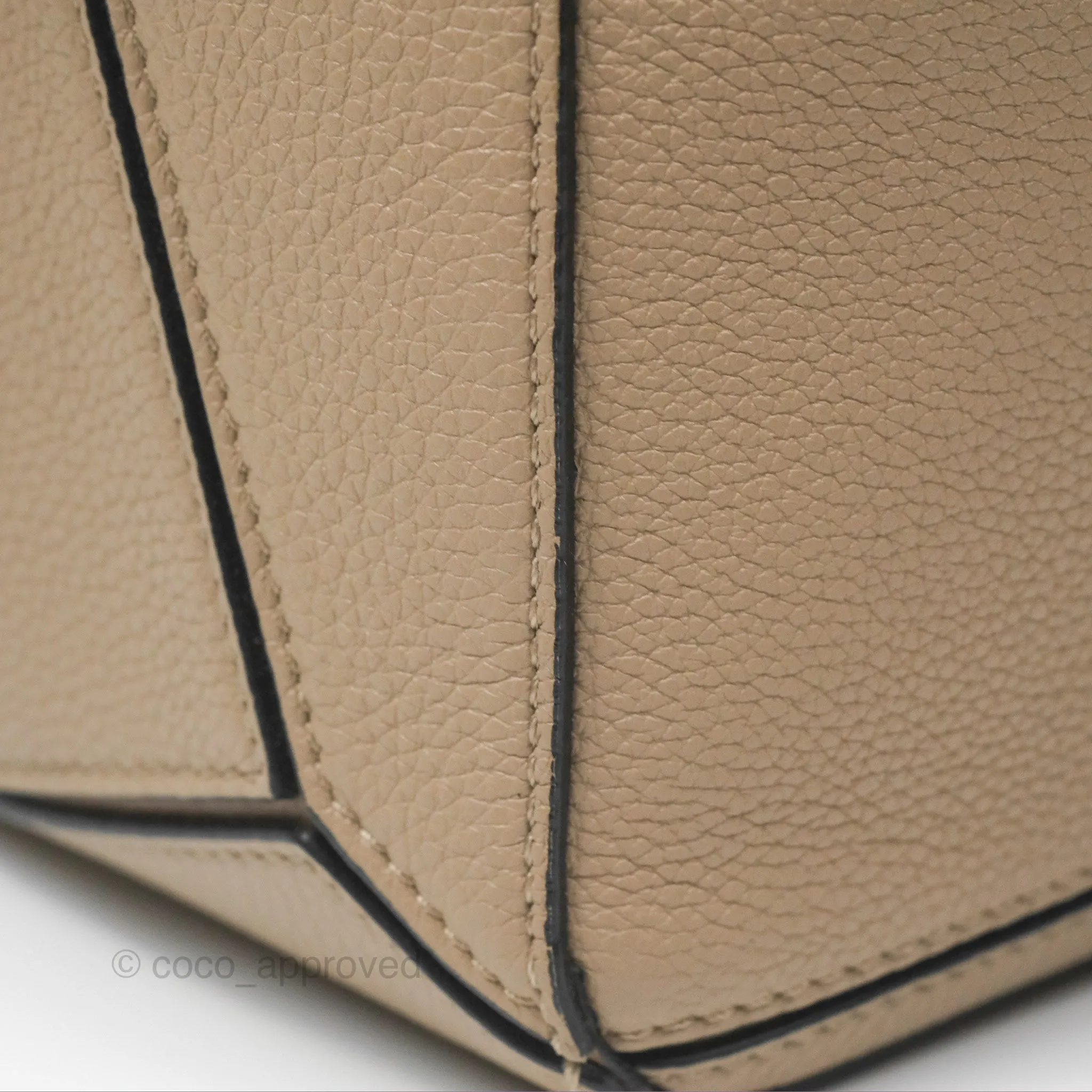 Loewe Small Puzzle Bag Sand Mink Grained Calfskin