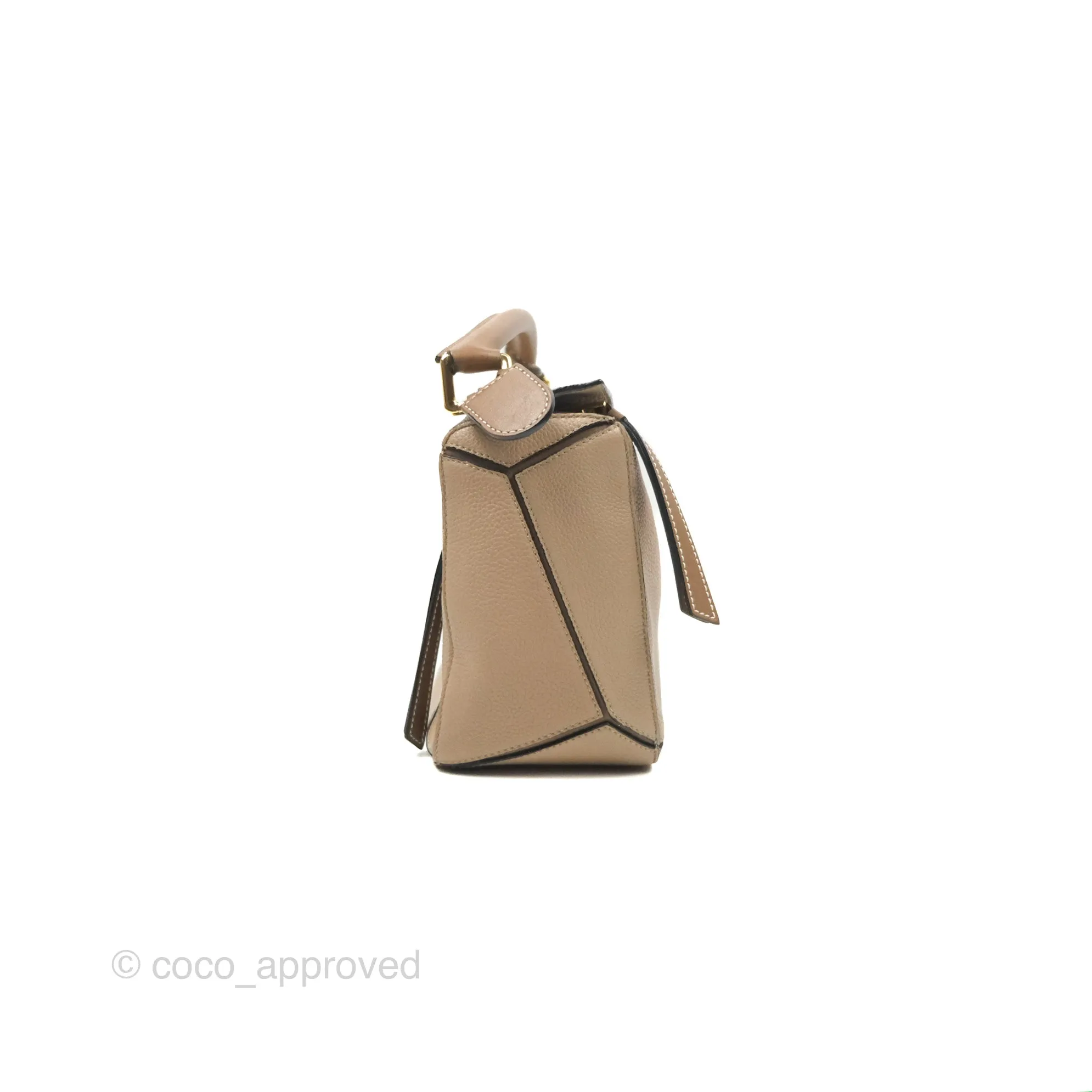 Loewe Small Puzzle Bag Sand Mink Grained Calfskin
