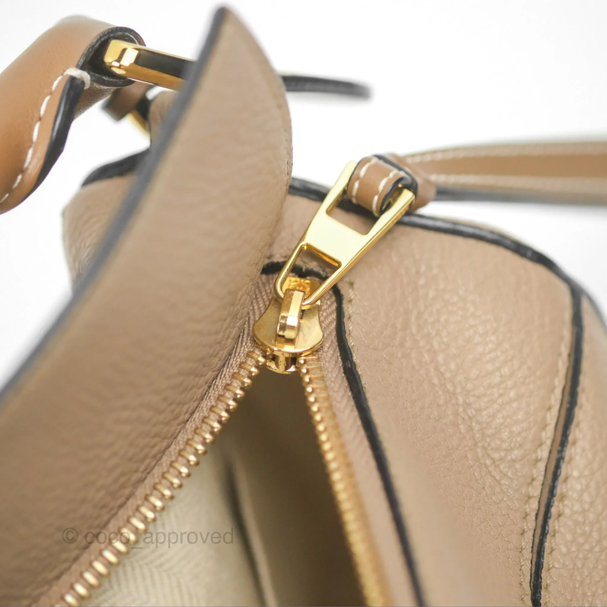 Loewe Small Puzzle Bag Sand Mink Grained Calfskin