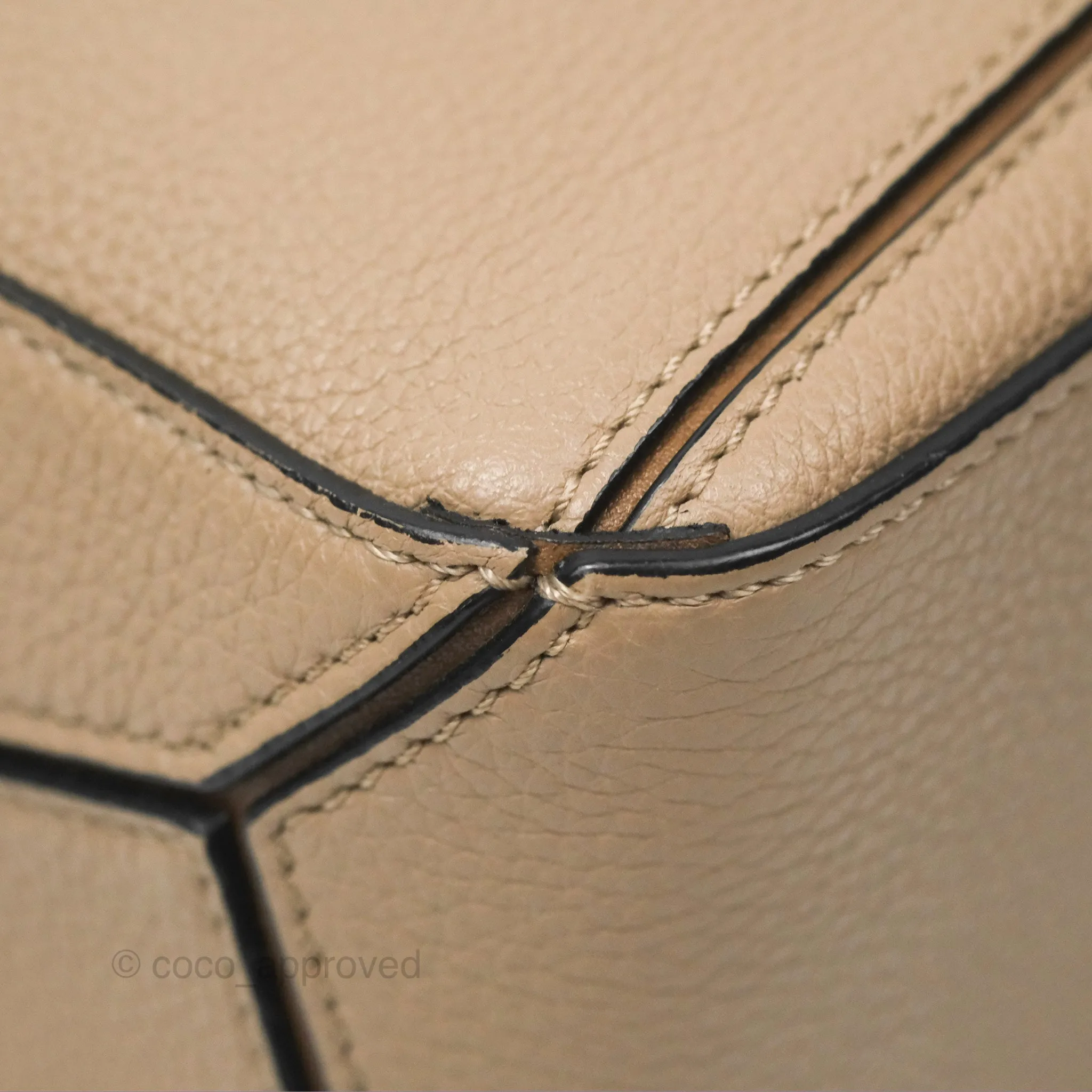 Loewe Small Puzzle Bag Sand Mink Grained Calfskin
