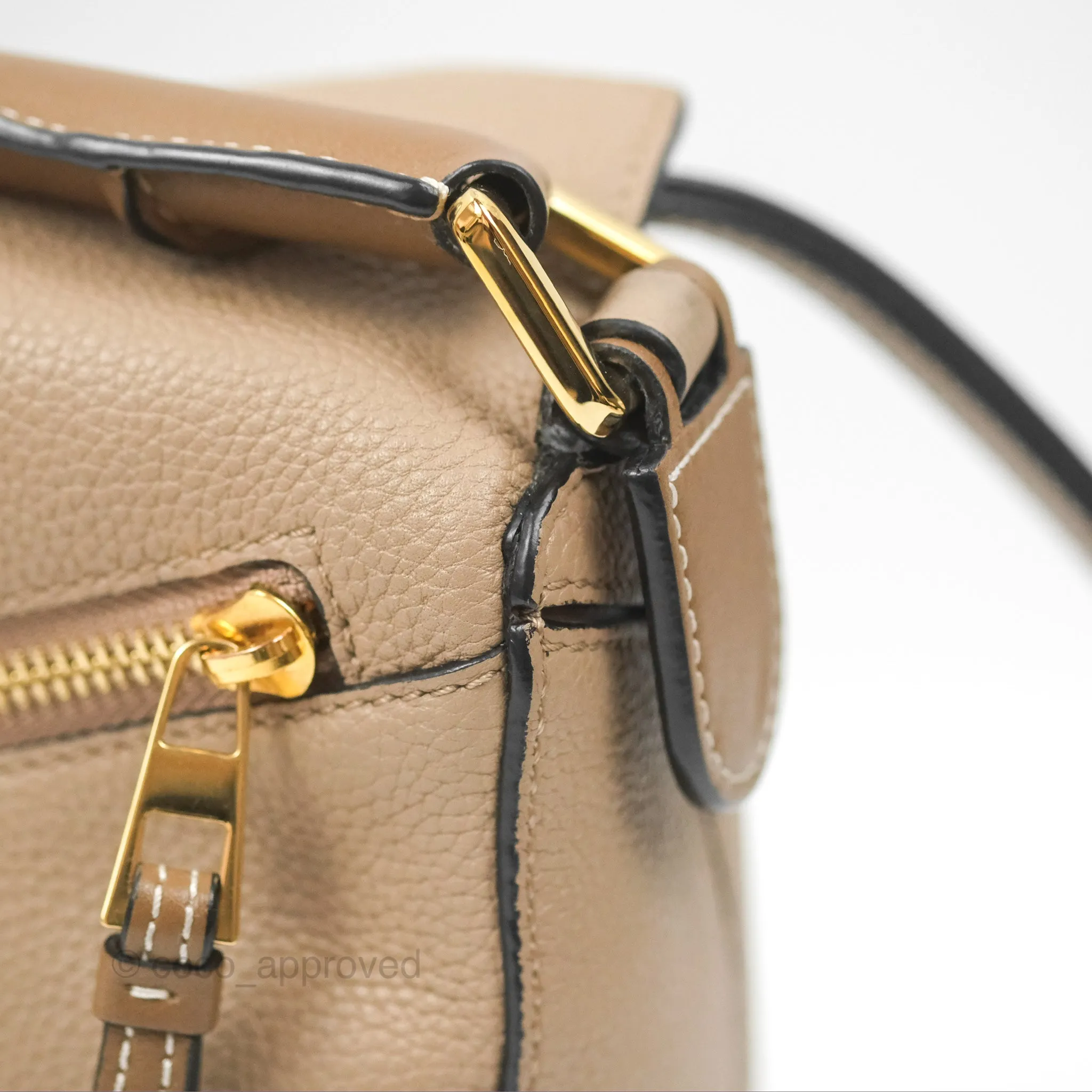 Loewe Small Puzzle Bag Sand Mink Grained Calfskin