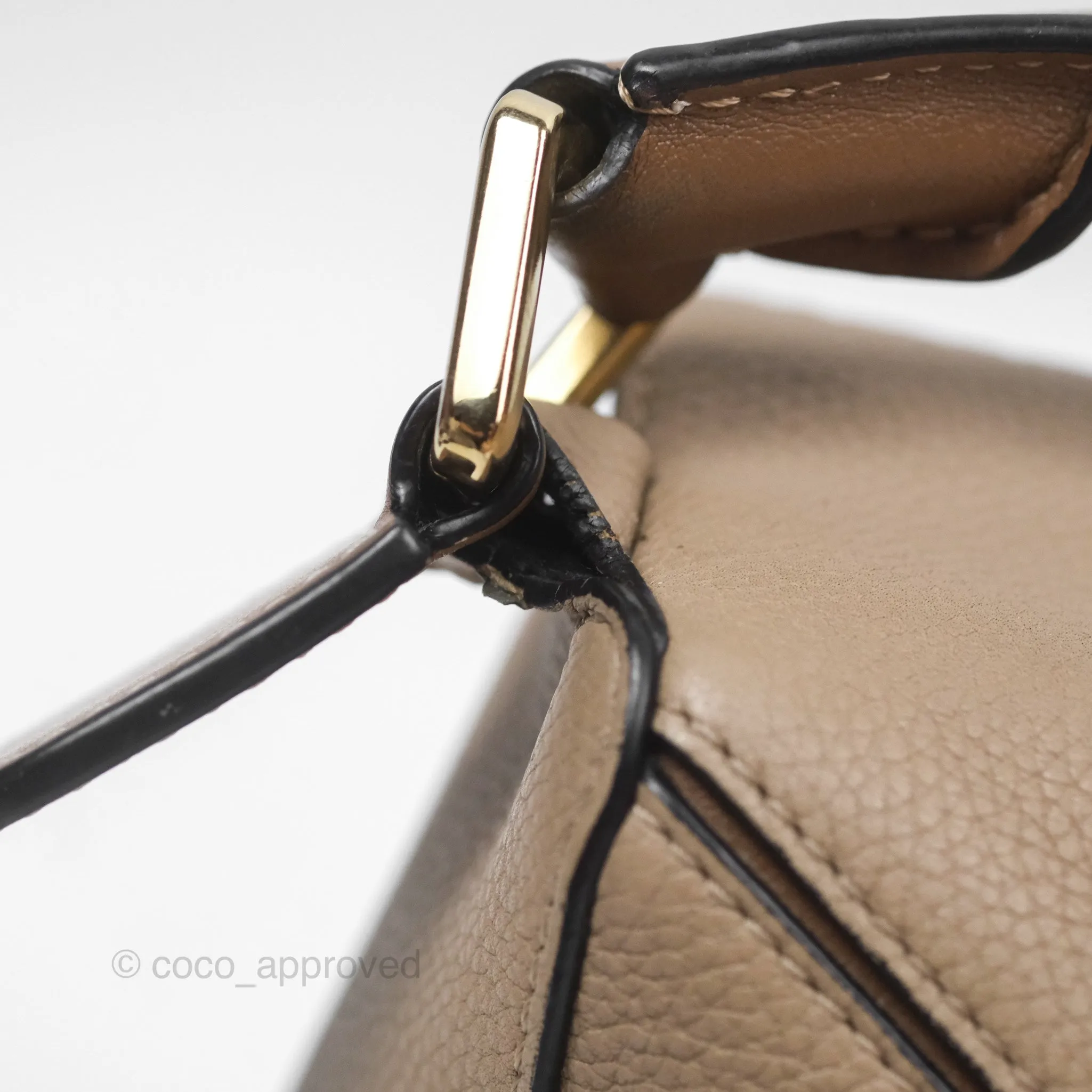 Loewe Small Puzzle Bag Sand Mink Grained Calfskin