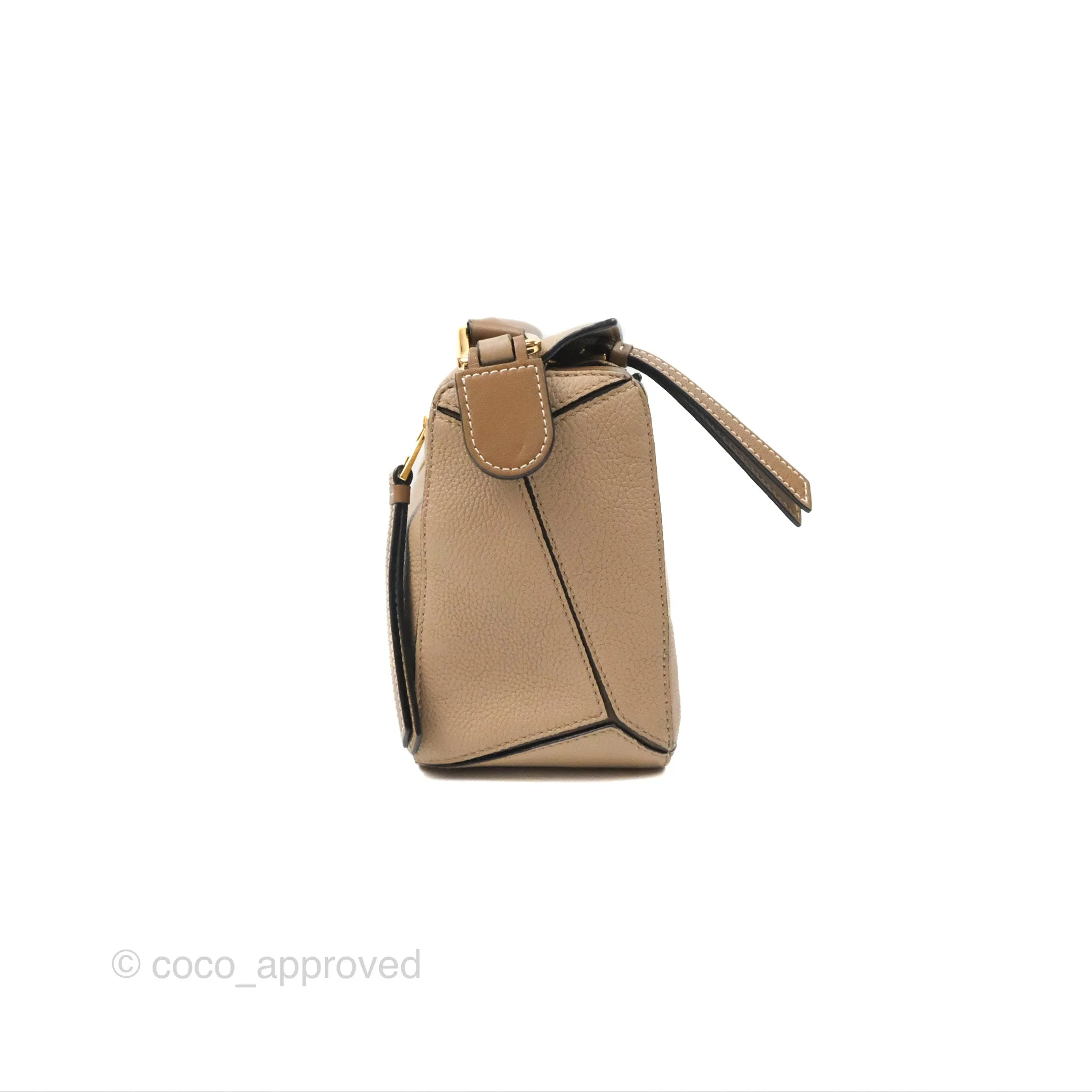 Loewe Small Puzzle Bag Sand Mink Grained Calfskin