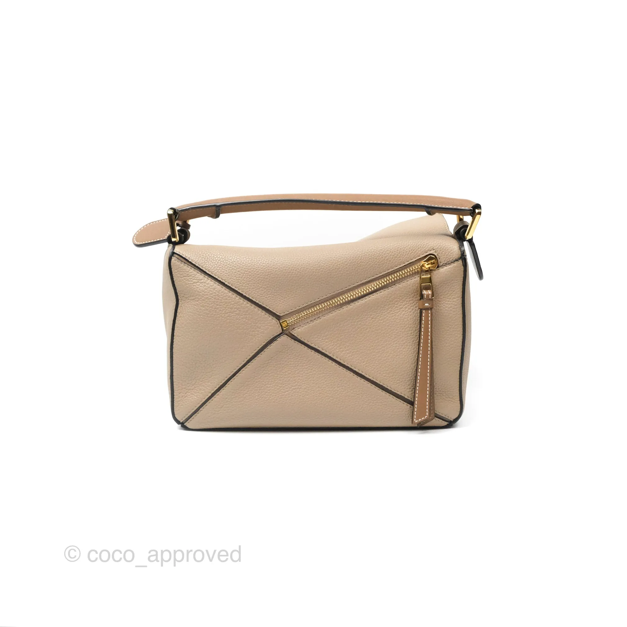 Loewe Small Puzzle Bag Sand Mink Grained Calfskin