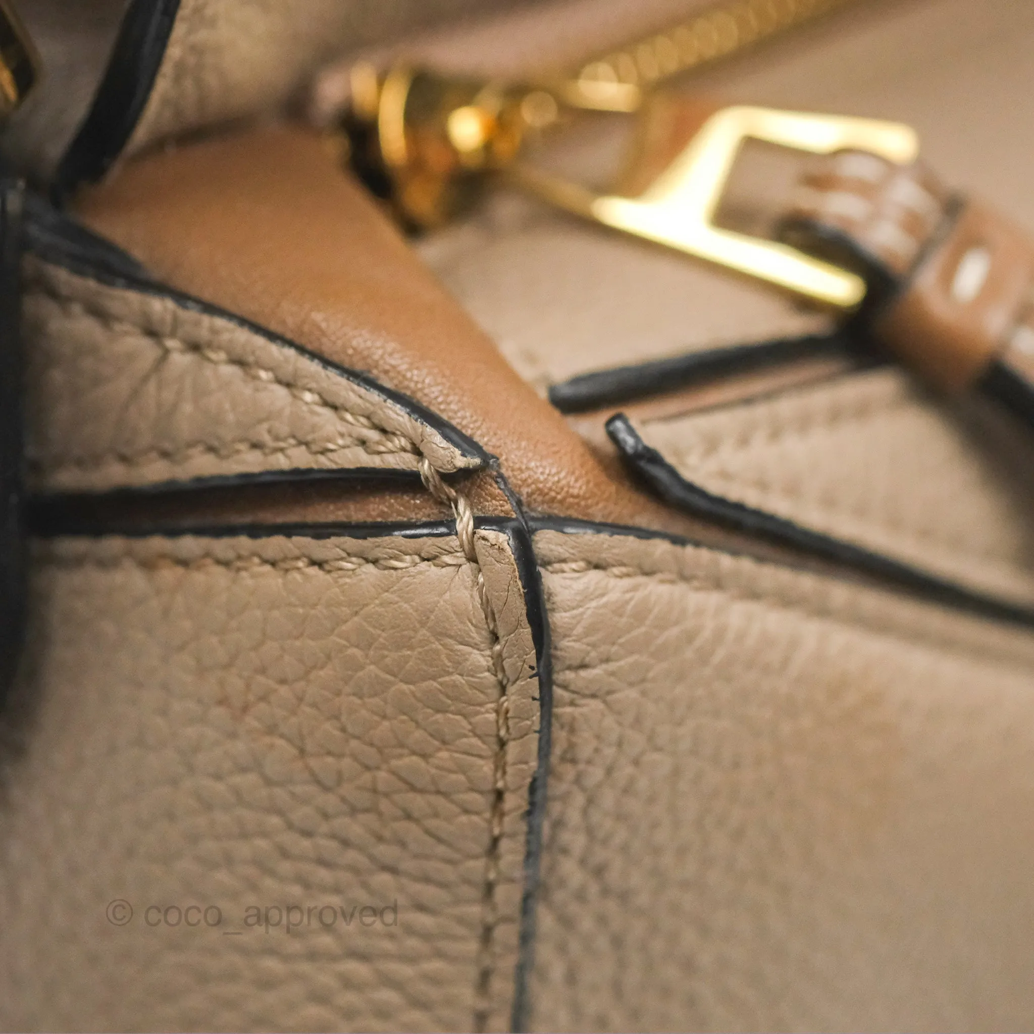 Loewe Small Puzzle Bag Sand Mink Grained Calfskin