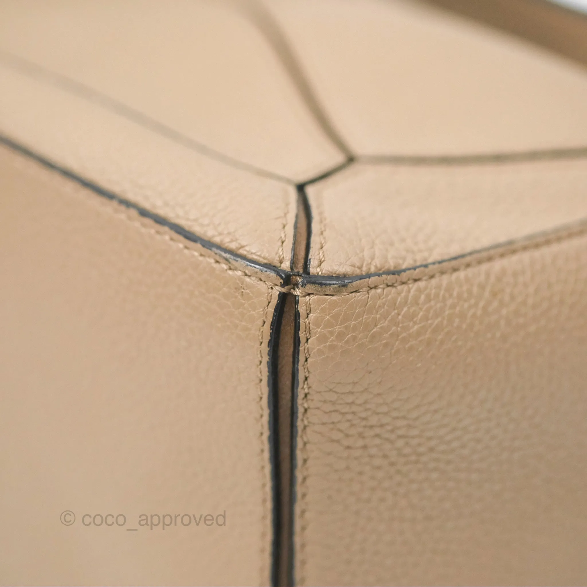 Loewe Small Puzzle Bag Sand Mink Grained Calfskin