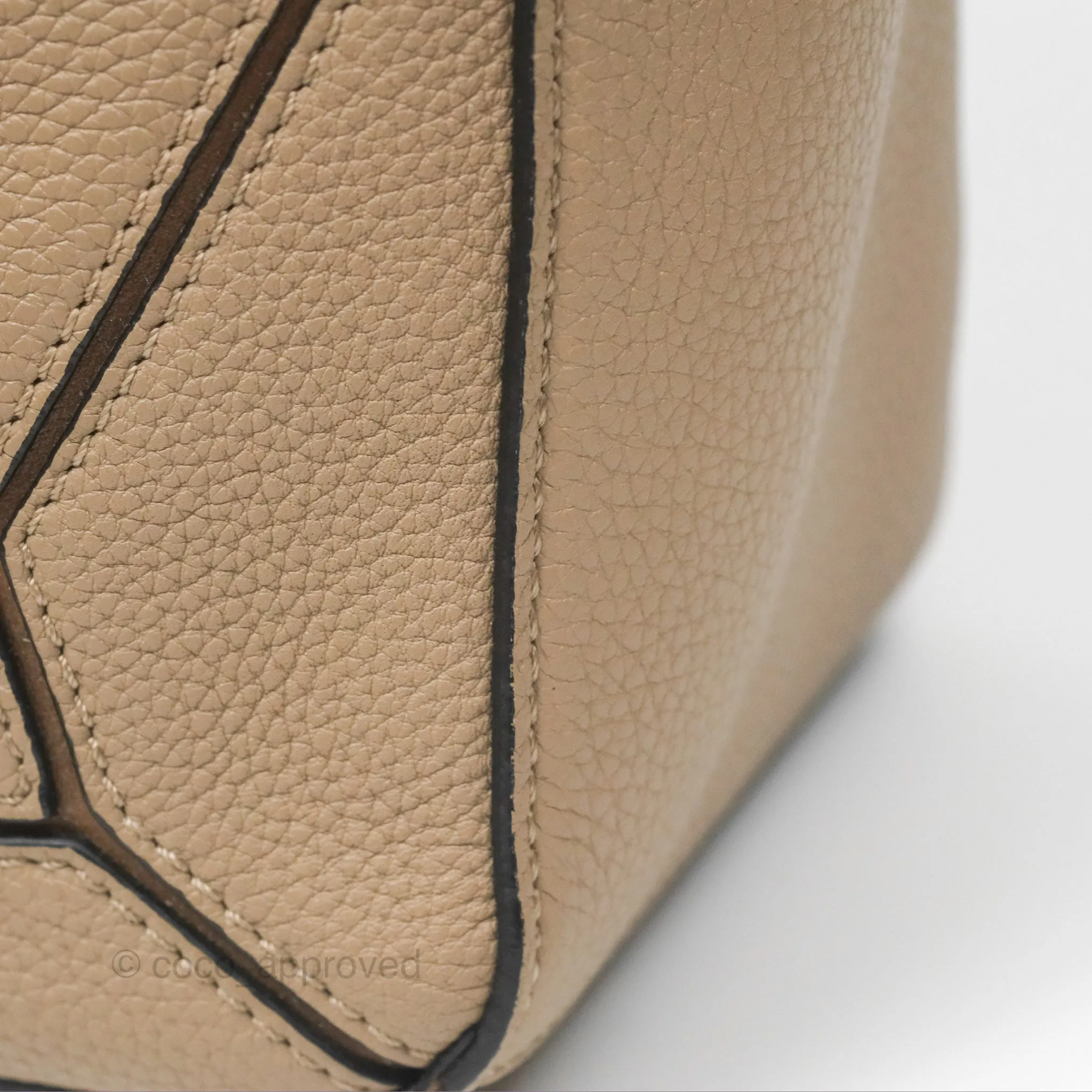 Loewe Small Puzzle Bag Sand Mink Grained Calfskin