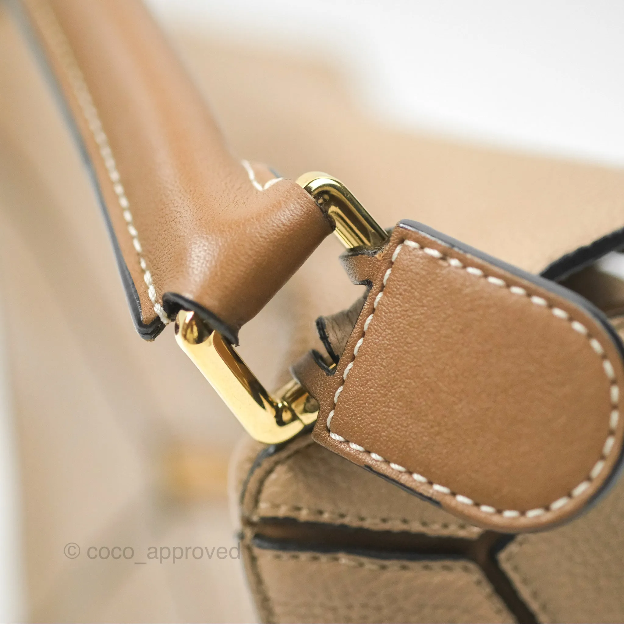 Loewe Small Puzzle Bag Sand Mink Grained Calfskin