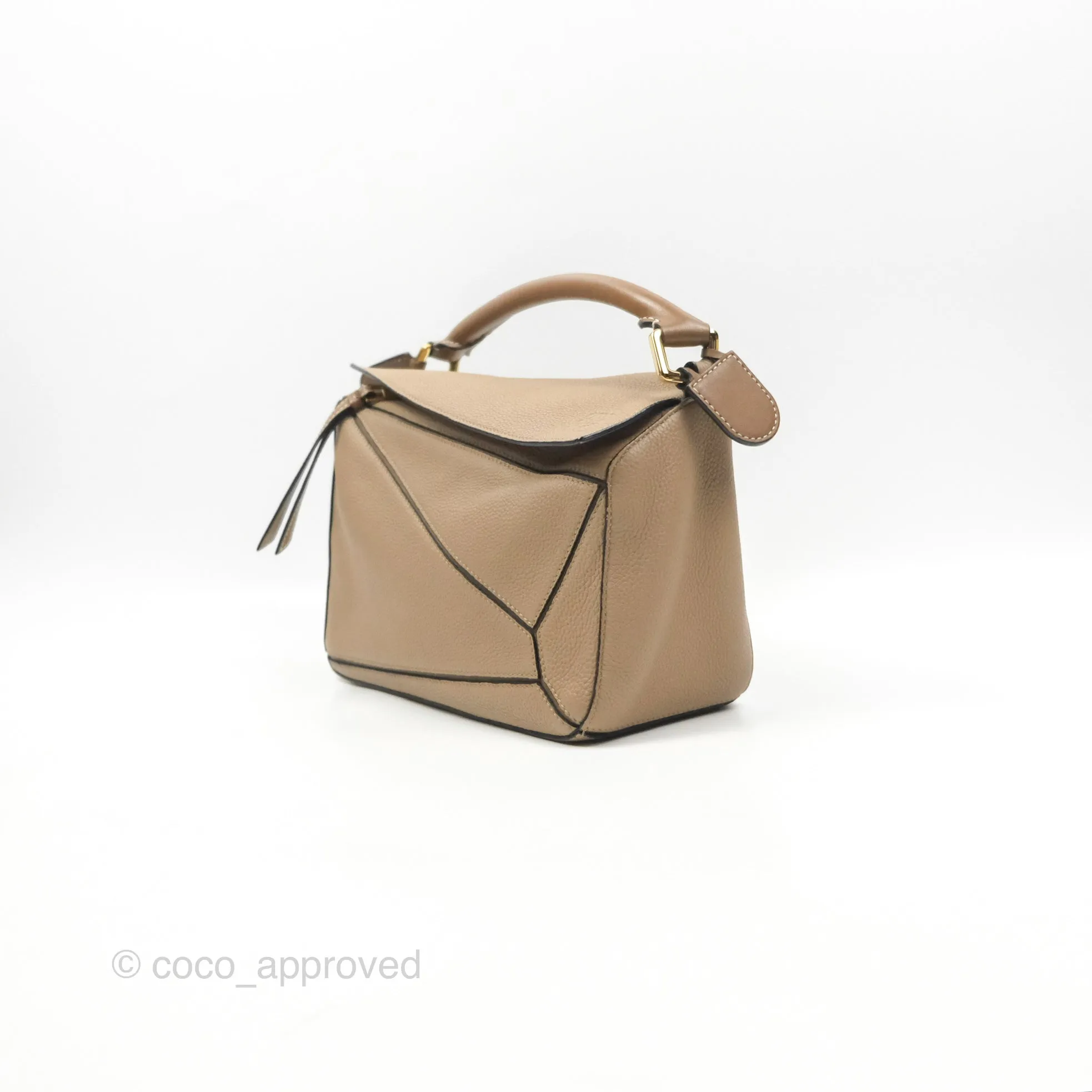 Loewe Small Puzzle Bag Sand Mink Grained Calfskin