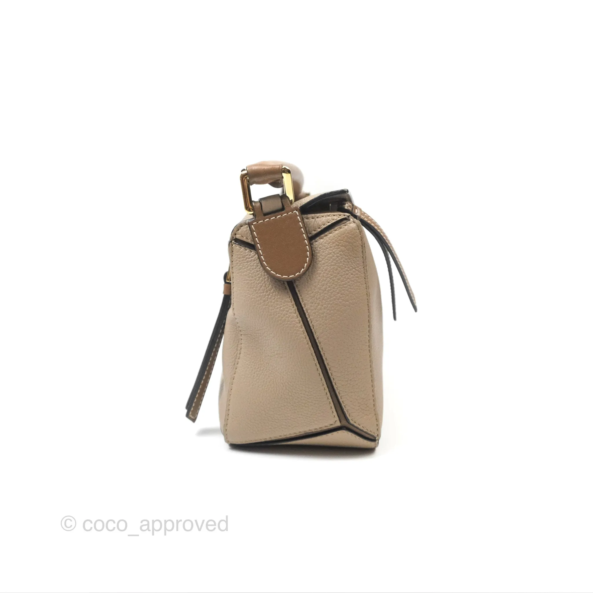Loewe Small Puzzle Bag Sand Mink Grained Calfskin