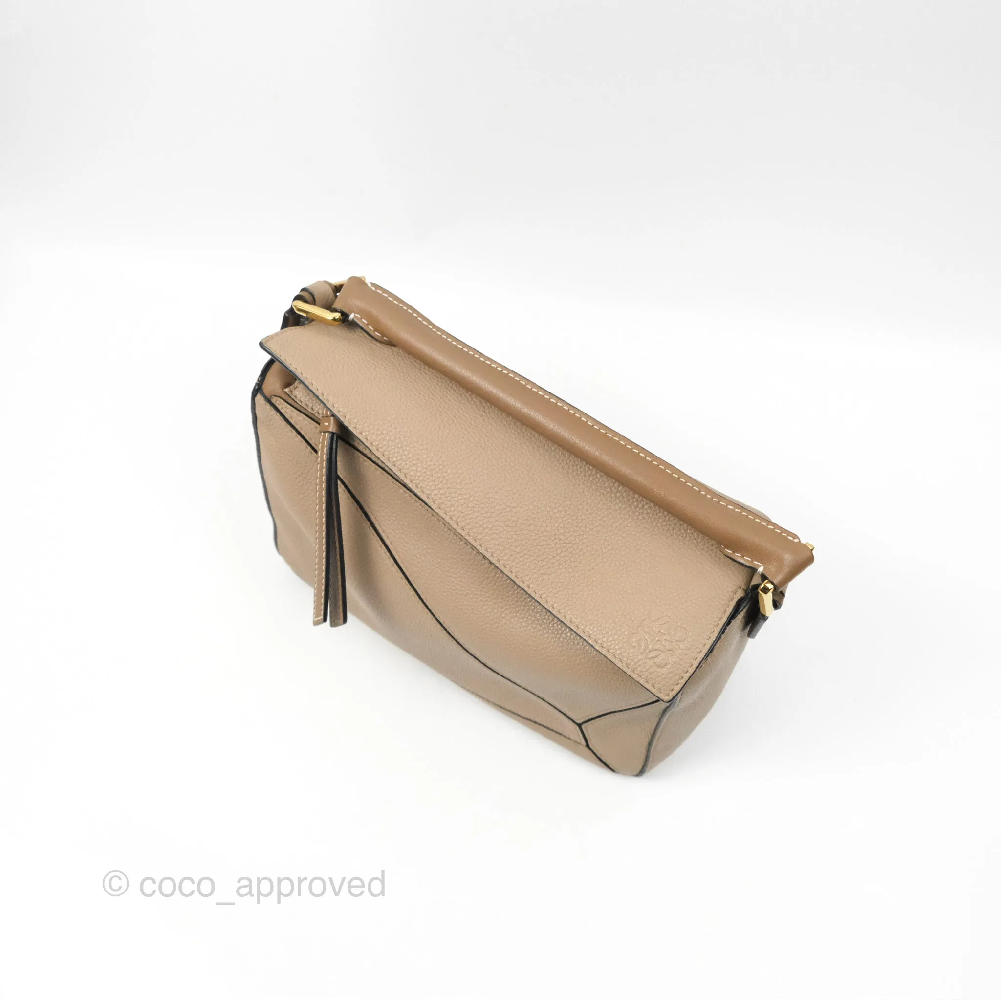 Loewe Small Puzzle Bag Sand Mink Grained Calfskin