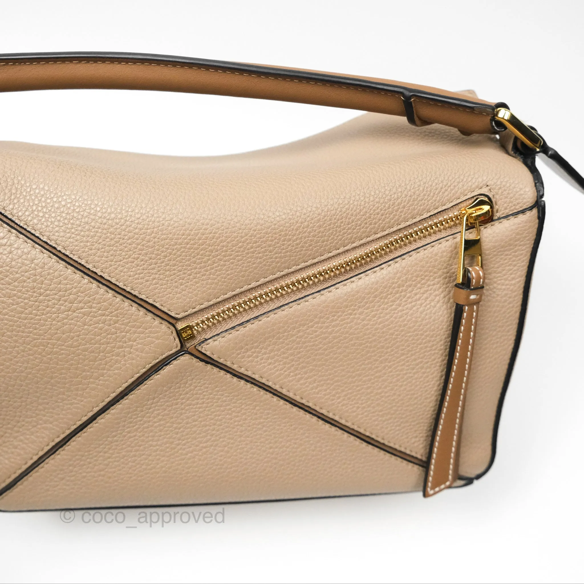 Loewe Small Puzzle Bag Sand Mink Grained Calfskin