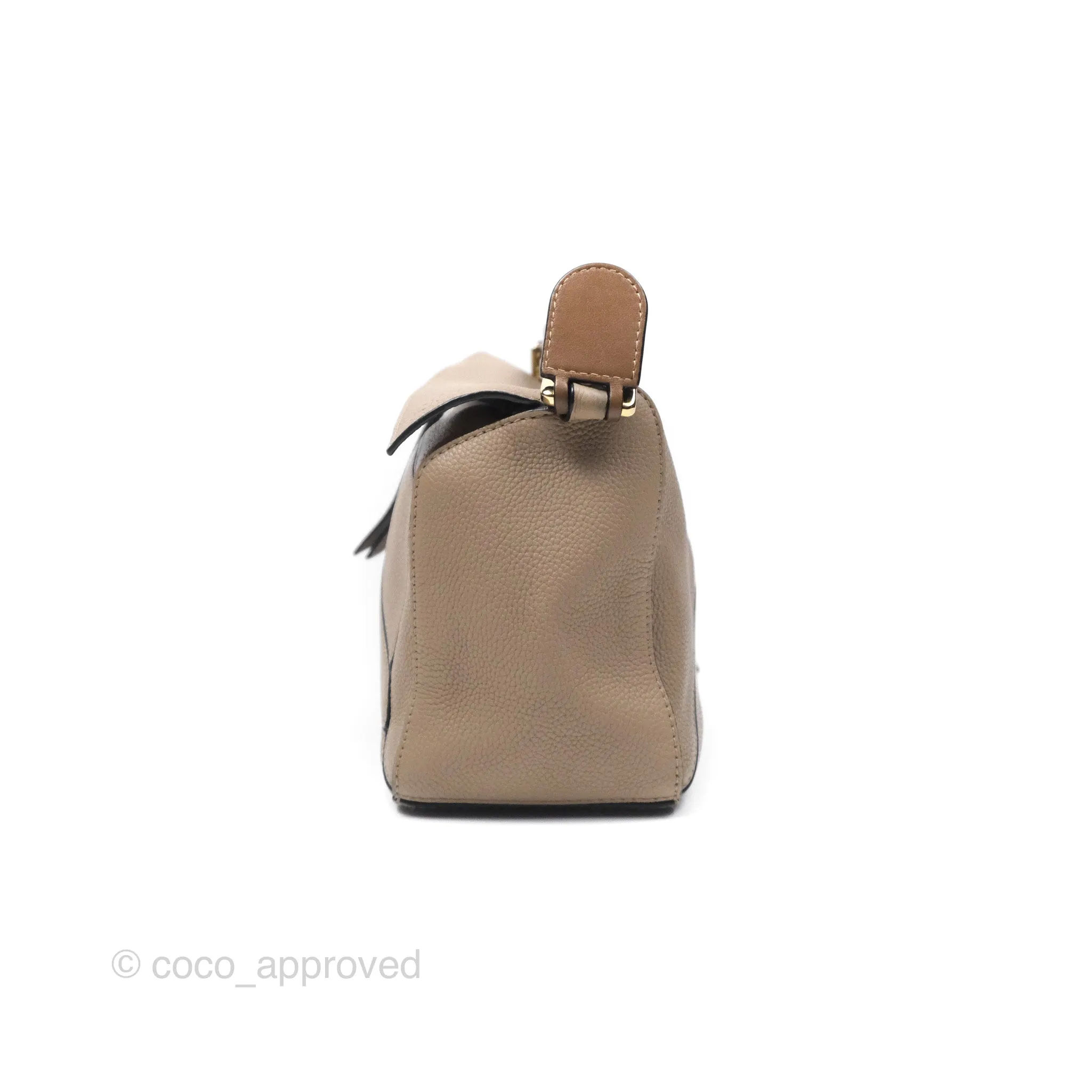 Loewe Small Puzzle Bag Sand Mink Grained Calfskin