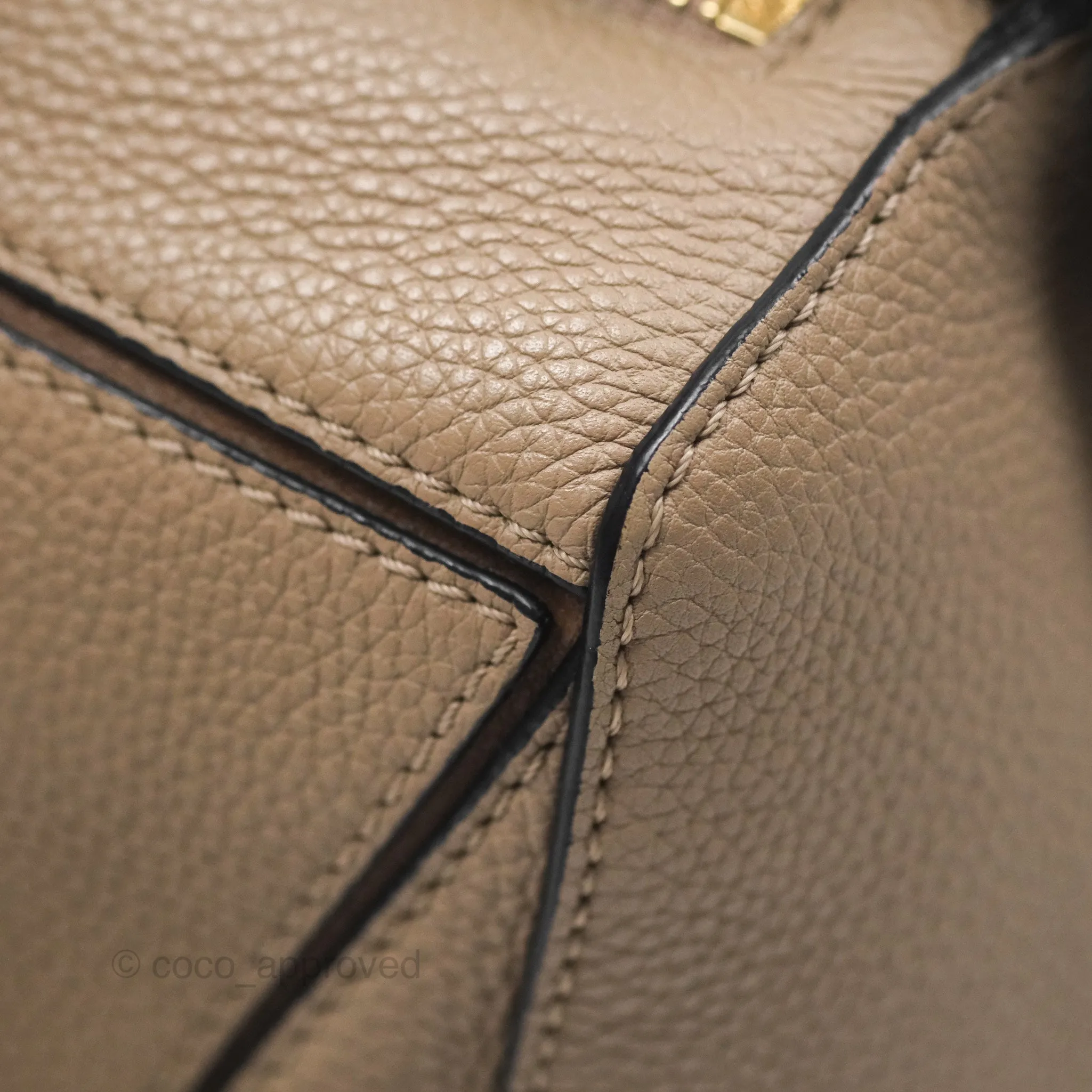 Loewe Small Puzzle Bag Sand Mink Grained Calfskin