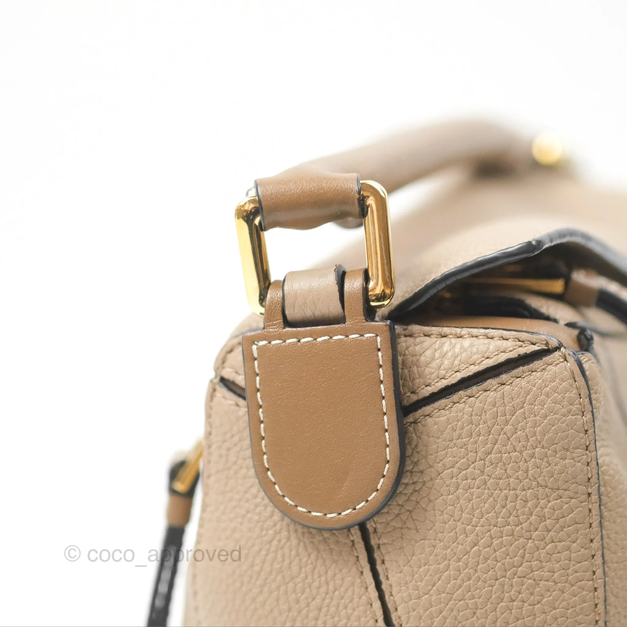 Loewe Small Puzzle Bag Sand Mink Grained Calfskin