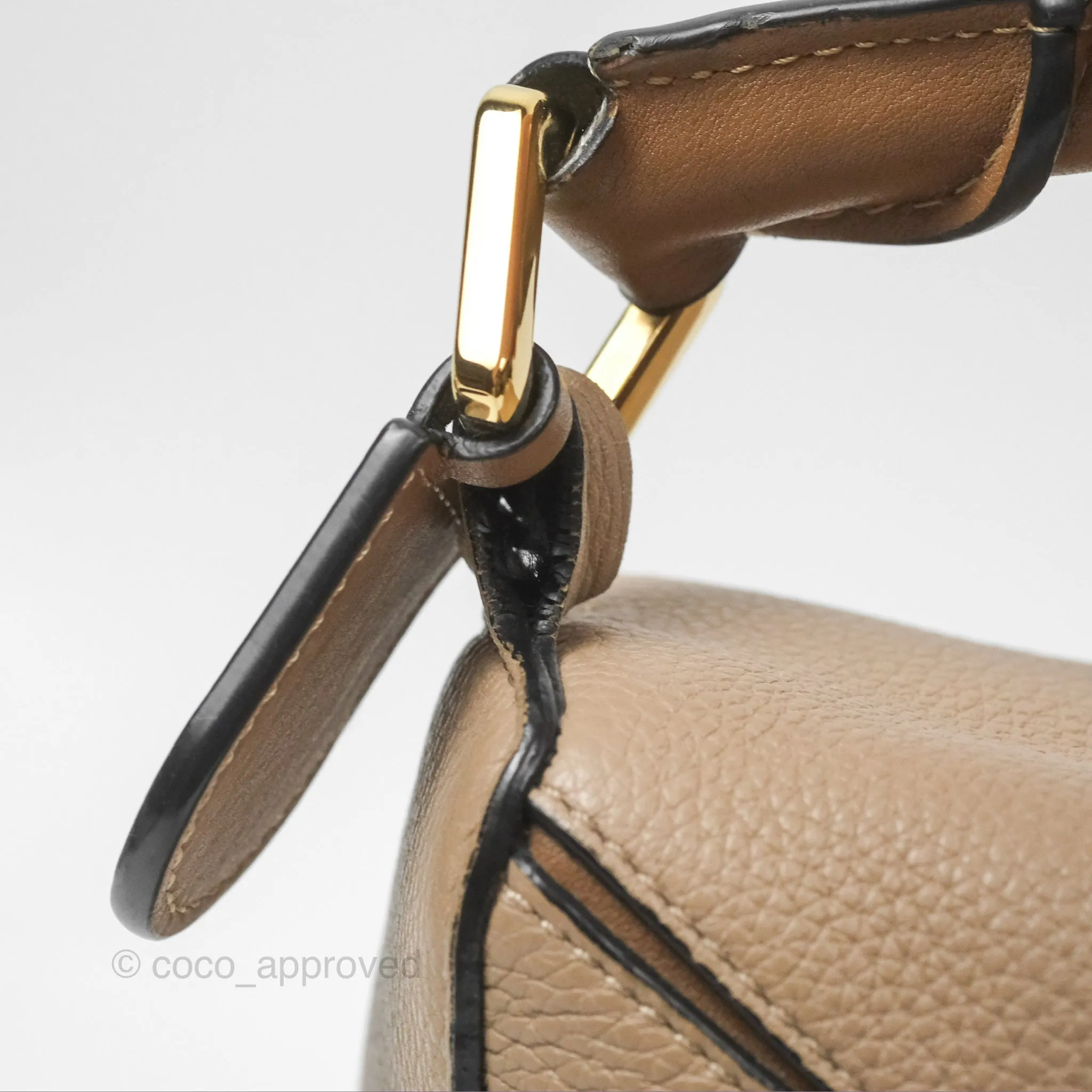Loewe Small Puzzle Bag Sand Mink Grained Calfskin