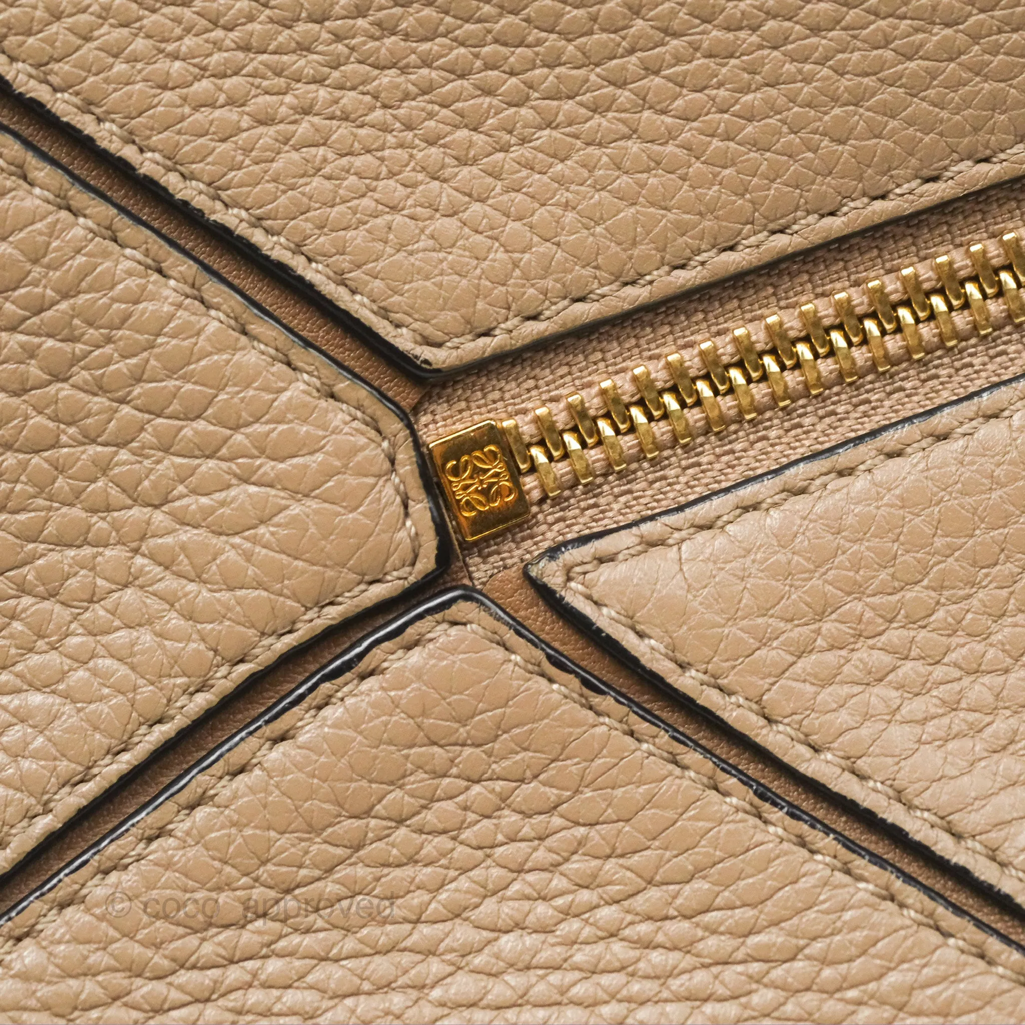 Loewe Small Puzzle Bag Sand Mink Grained Calfskin